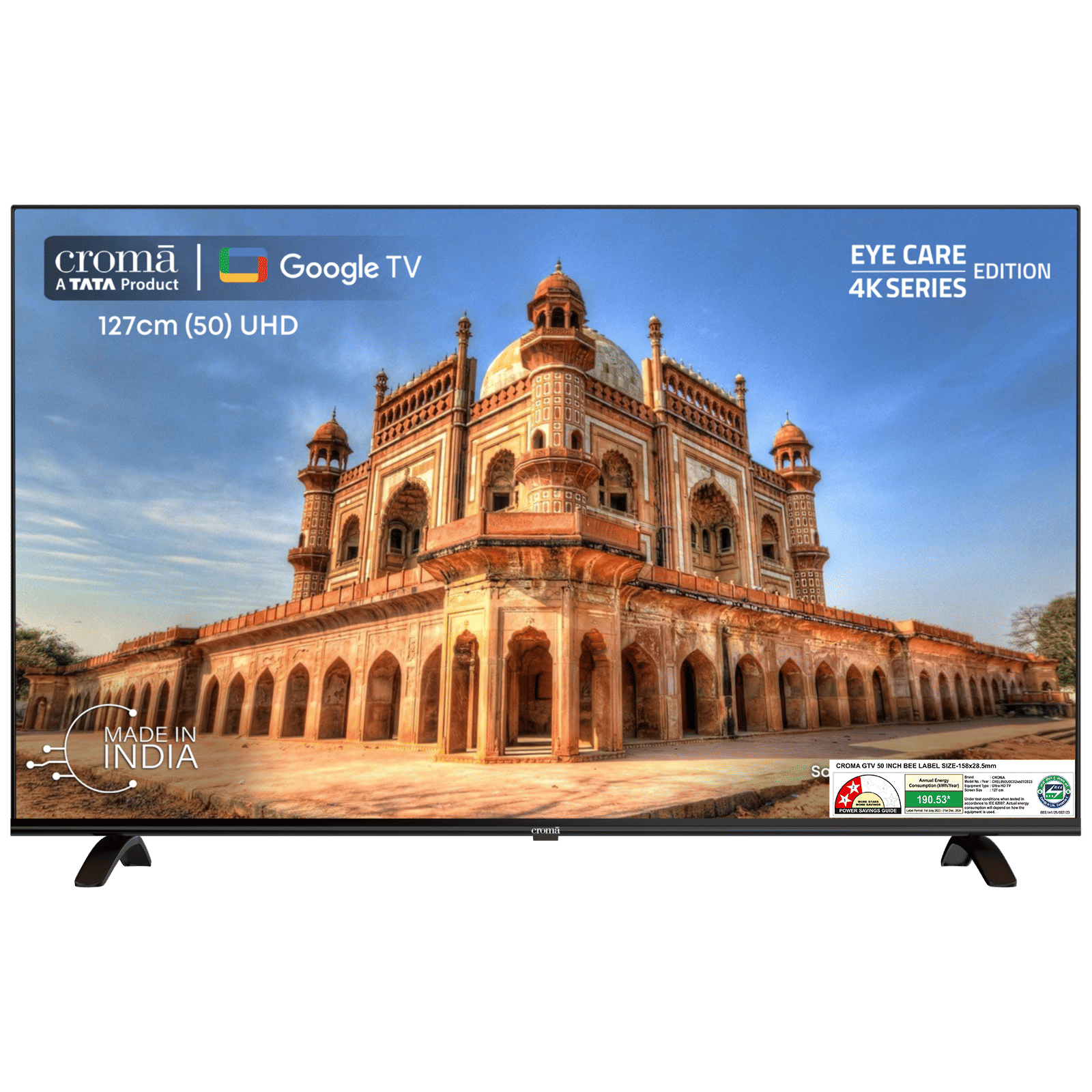 Croma 127 cm (50 inch) 4K Ultra HD LED Google TV with Bezel Less Display