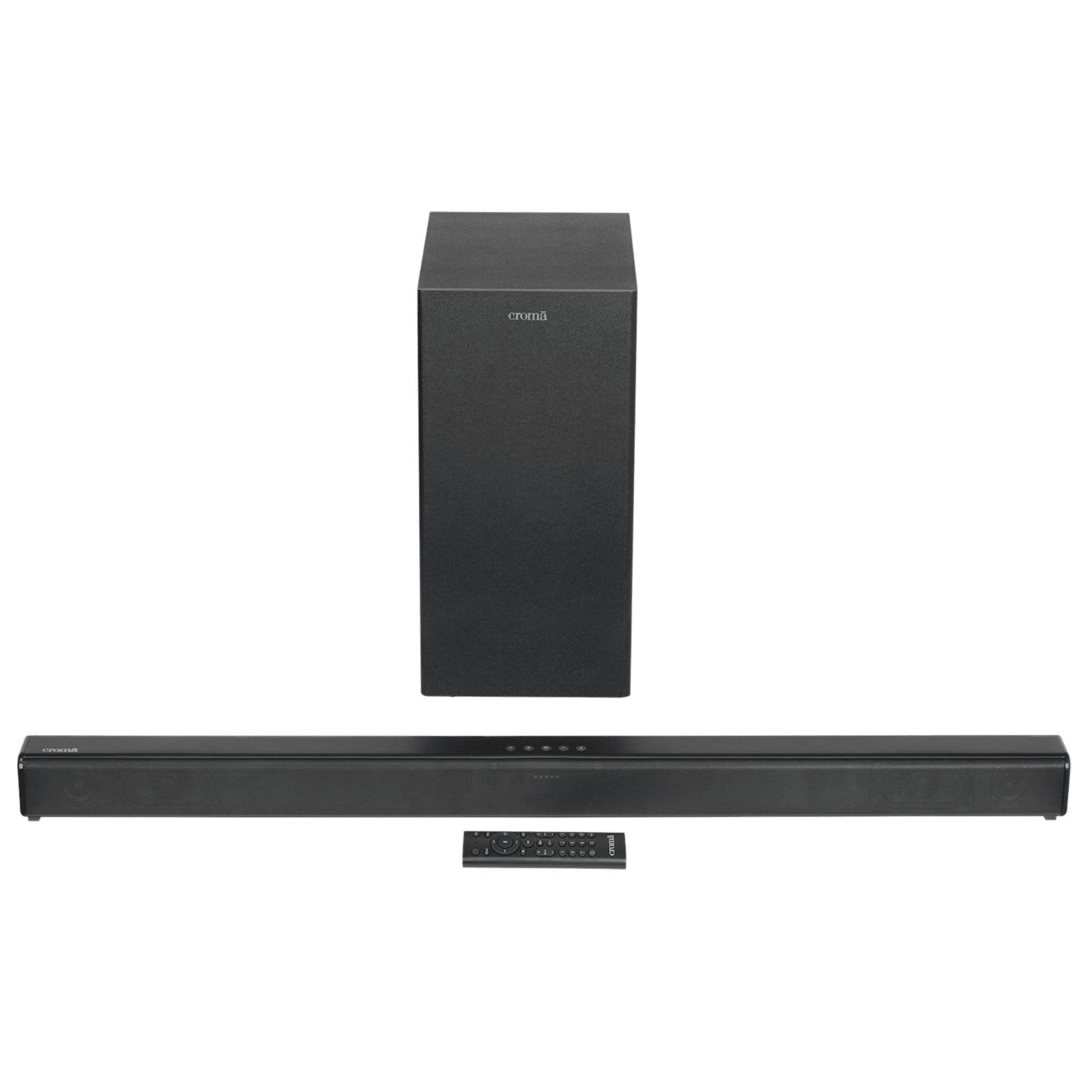 Croma 120W Soundbar with Remote (Preset EQ Modes, 2.1 Channel, Black)