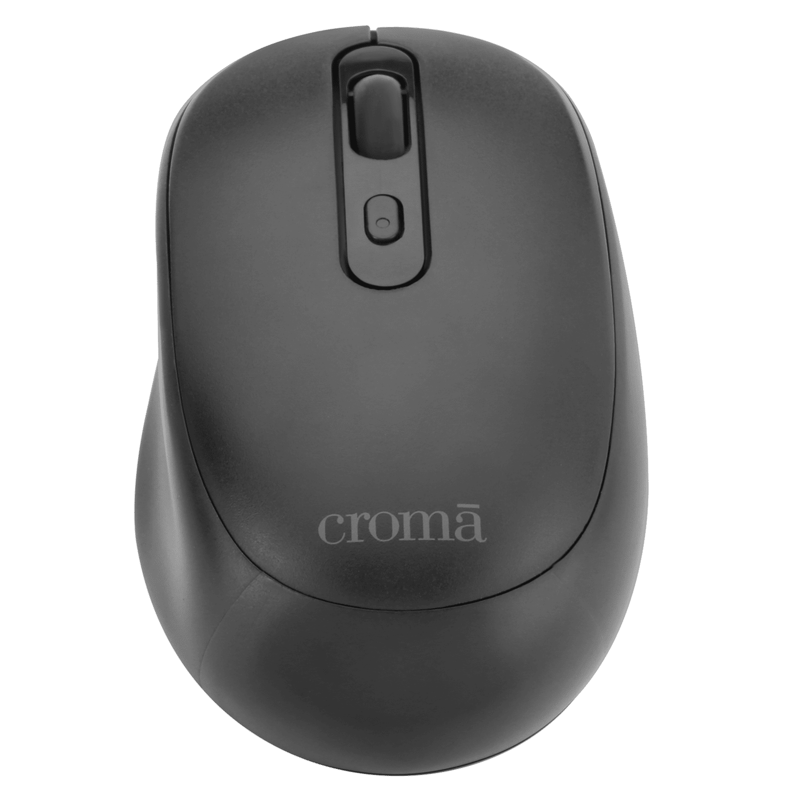 Croma Rechargeable Wireless Mouse with 4 Buttons (3200 DPI Adjustable, 80 Hours Battery Life, Black)