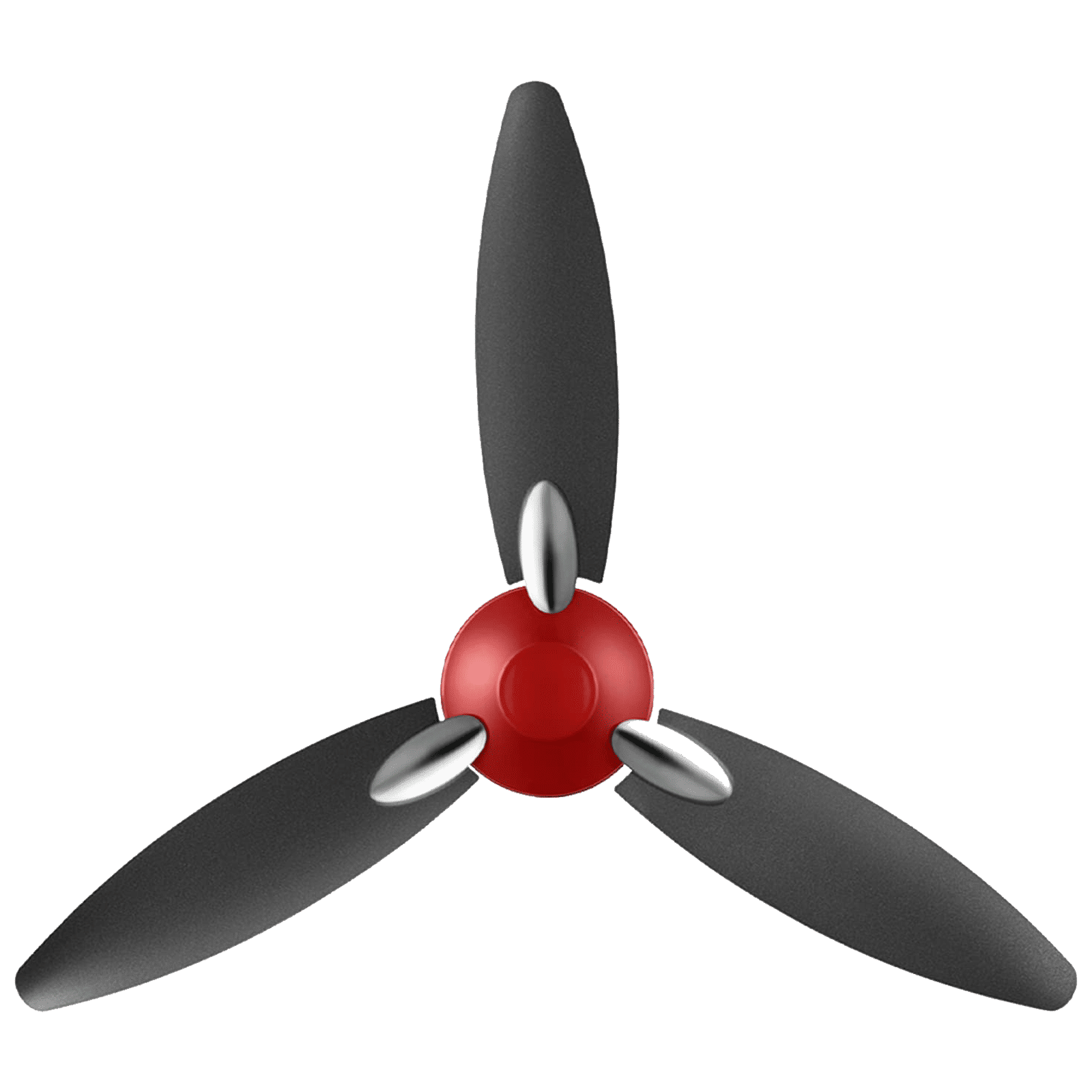 USHA Bloom Daffodil 1250mm 3 Blade Copper Motor Ceiling Fan (Noiseless Operation, Sparkle Red & Black)