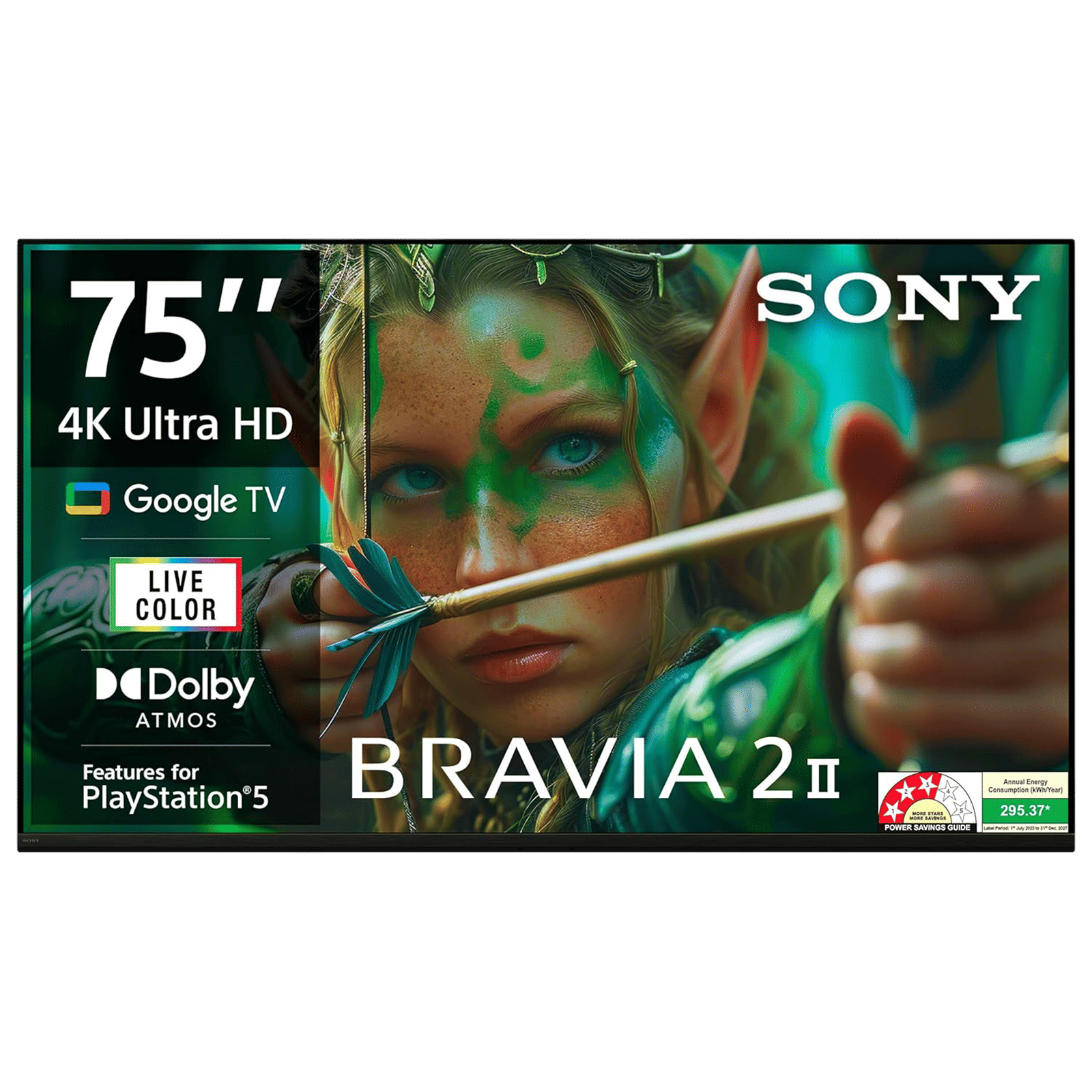 SONY BRAVIA 2 II 190.5 cm (75 inch) 4K Ultra HD LED Smart Google TV with Built- in Chromecast (2025 model)