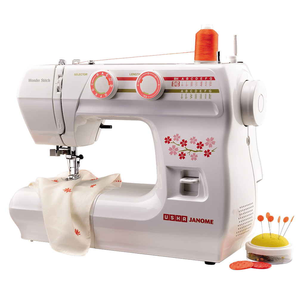 USHA Wonder Stitch Automatic Electric Sewing Machine (860 SPM, 2011700014, White)