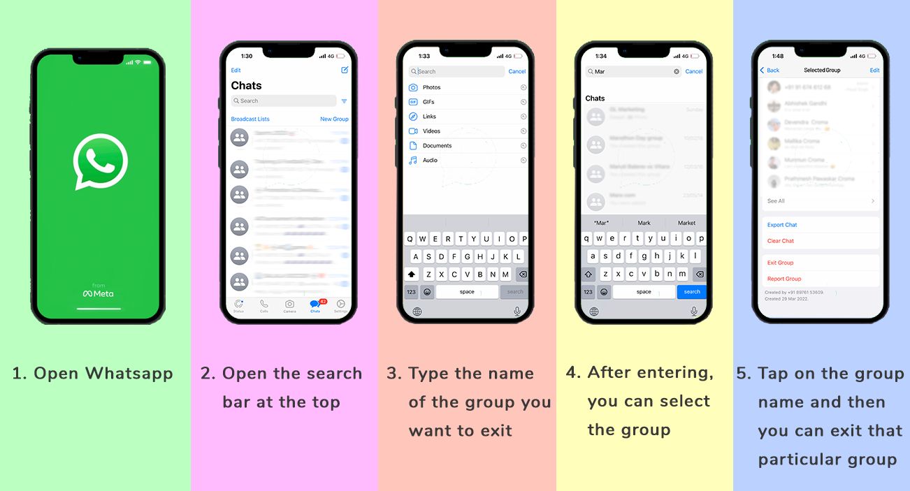  How to find which WhatsApp groups to leave when you quit an organisation?  