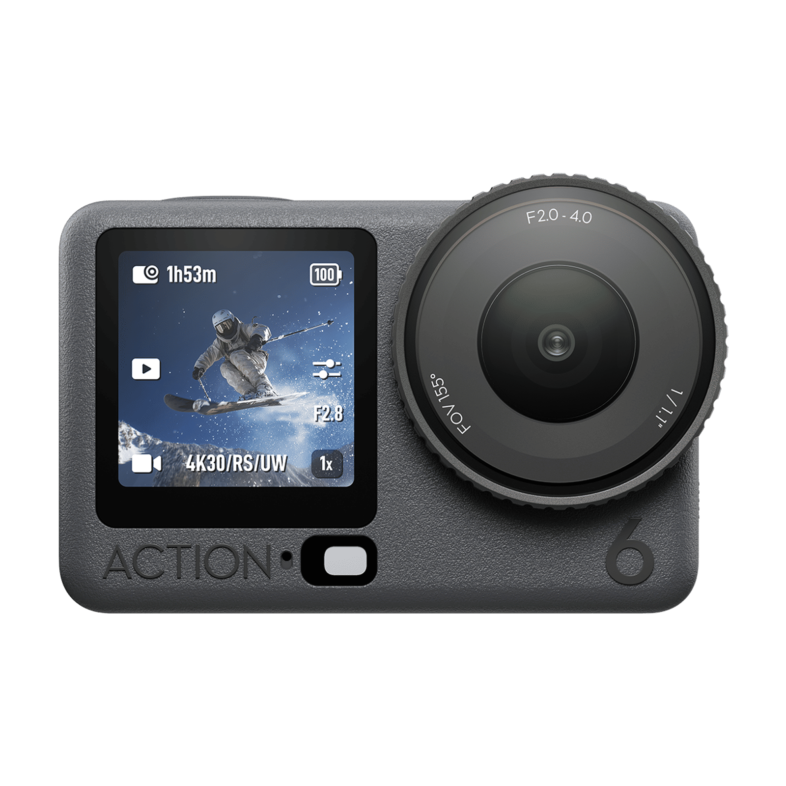 DJI Osmo Action 6 Standard Combo 8k and 38MP 30 FPS Waterproof Sports Action Camera with Variable Aperture (Black)