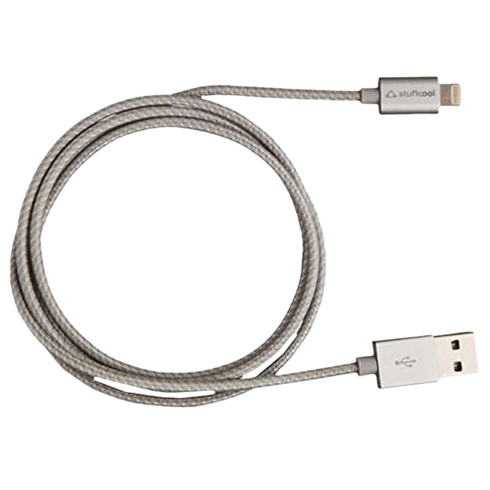 stuffcool LGFNS-SIL Type A to Lightning 3.9 Feet (1.2M) Cable (Apple Devices Compatibility, Silver)