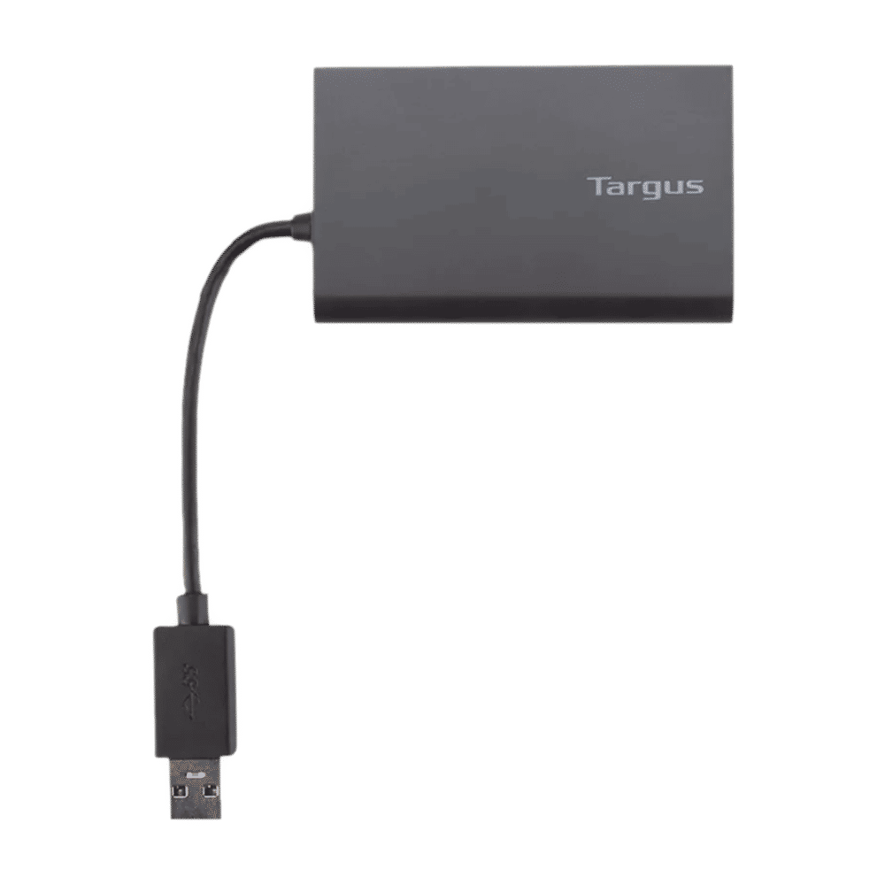 Targus USB Type C to USB 3.0 Type A, RJ45 USB Hub (Supports 4K2K Resolution, Black)