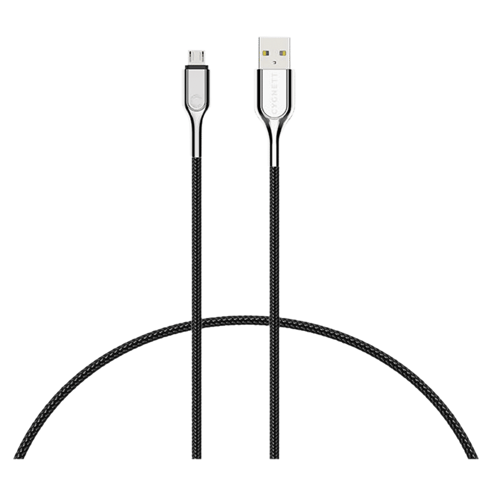 CYGNETT CY2672PCCAM Type A to Micro USB 3.2 Feet (1M) Cable (Stainless Steel Housing, Black)