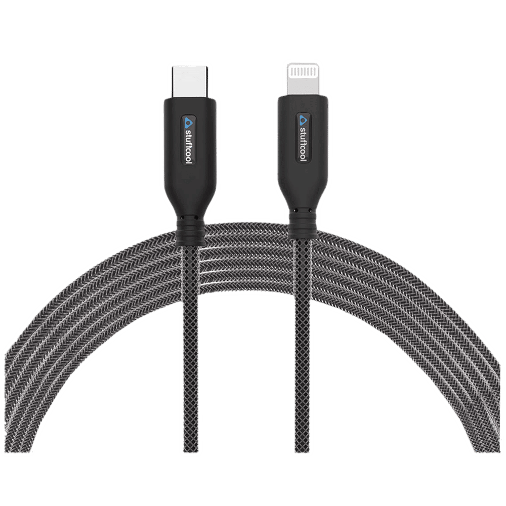 stuffcool Chief Type C to Lightning 4.9 Feet (1.5M) Cable (Compatible with iPhones, Black)