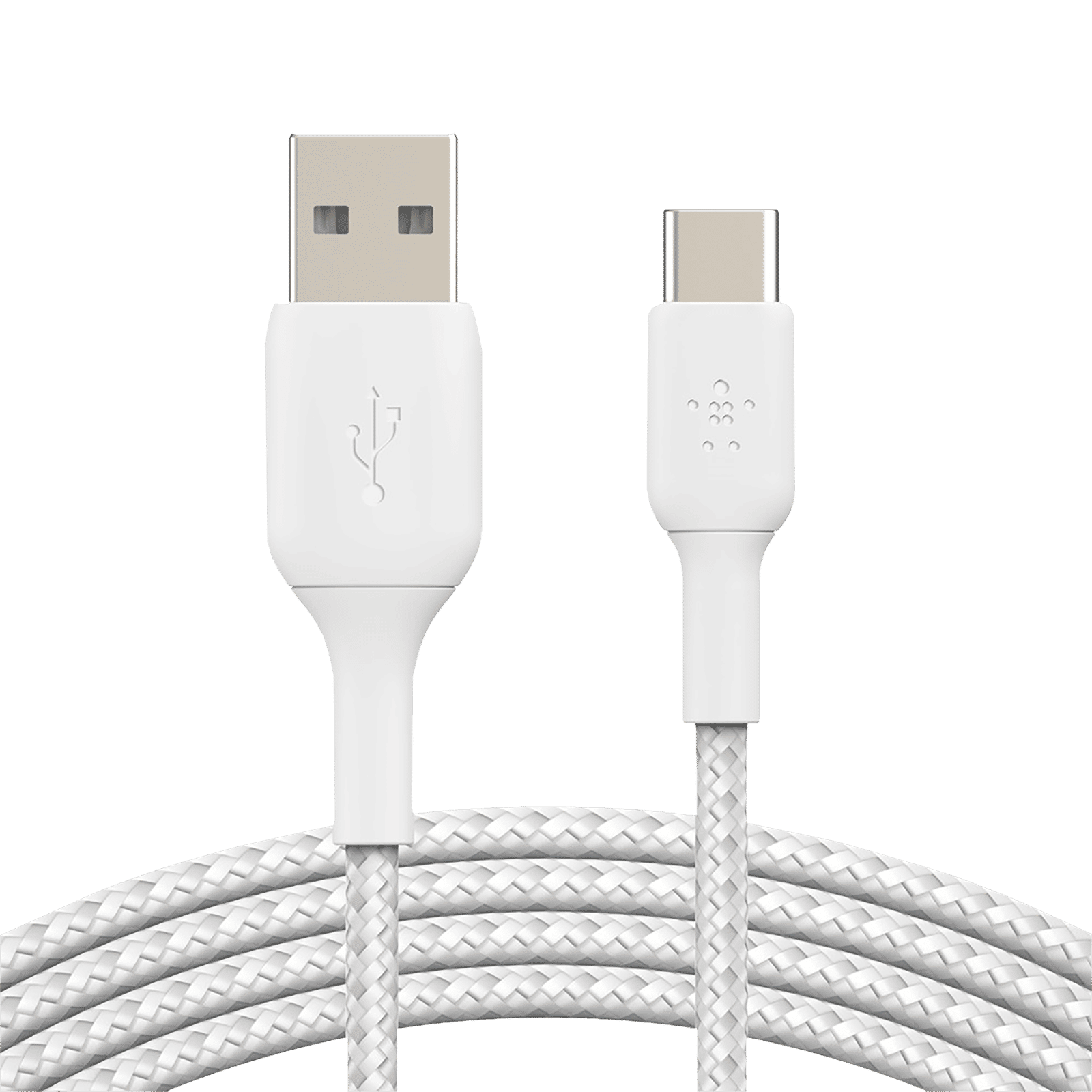 belkin Boost Charge Type C to Type A 3.2 Feet (1M) Cable (Nylon Braided, White)