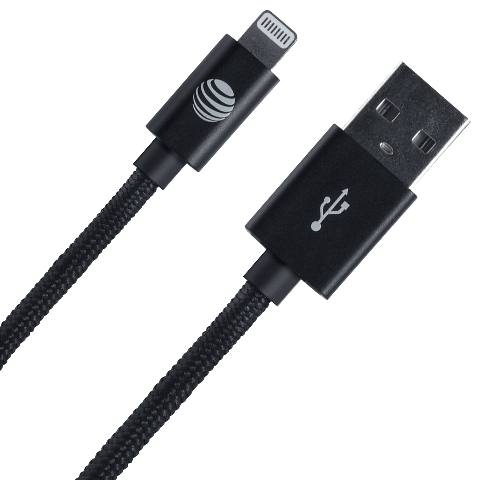 AT&T SC03B Lightning to USB 2.0 (Type-A) 1.2 Meter Power And Charging Cable (MFI-Certified, Black)