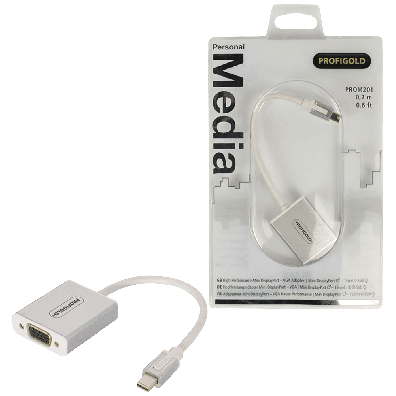 Buy PROFIGOLD PROM201 PVC Meter Mini DisplayPort to VGA Video