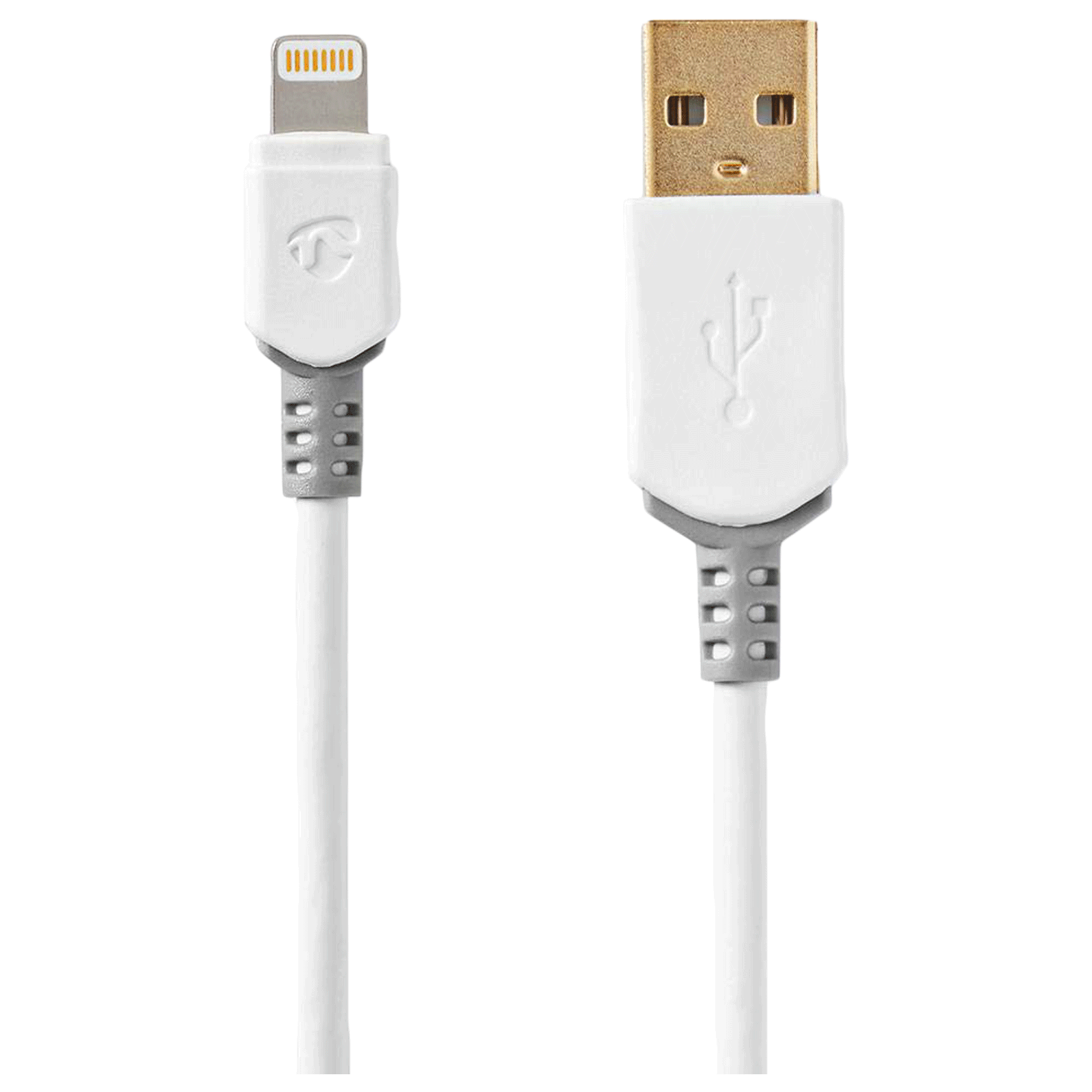 Nedis PVC 1.0 Meter USB 2.0 to Lightning Power/Charging and Data Transfer Cable (480 Mbps, CCBP39300WT10, White)