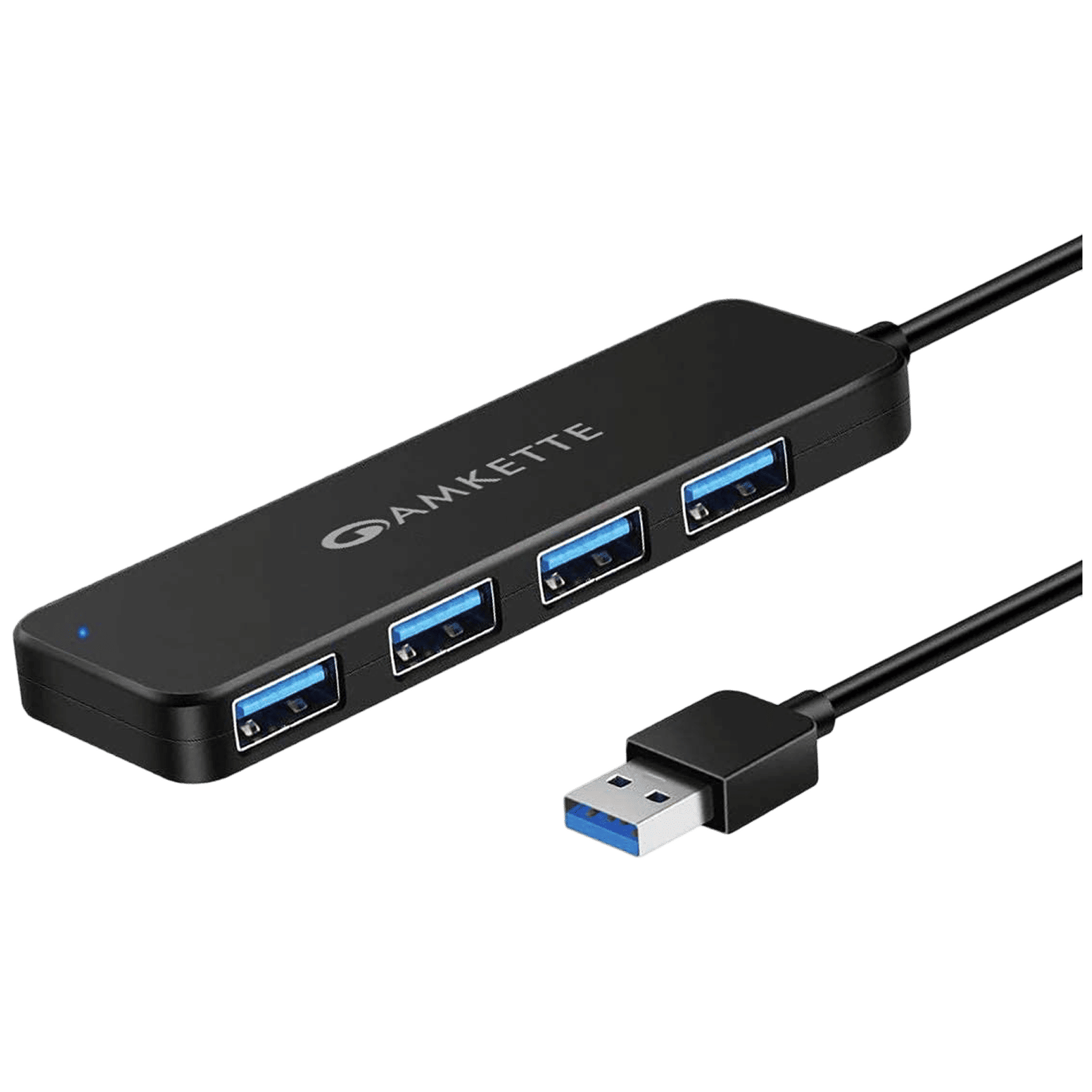 AMKETTE Superspeed USB 3.0 Type A to USB 3.0 Type A USB Hub (5 Gbps Data Transfer Rate, Black)