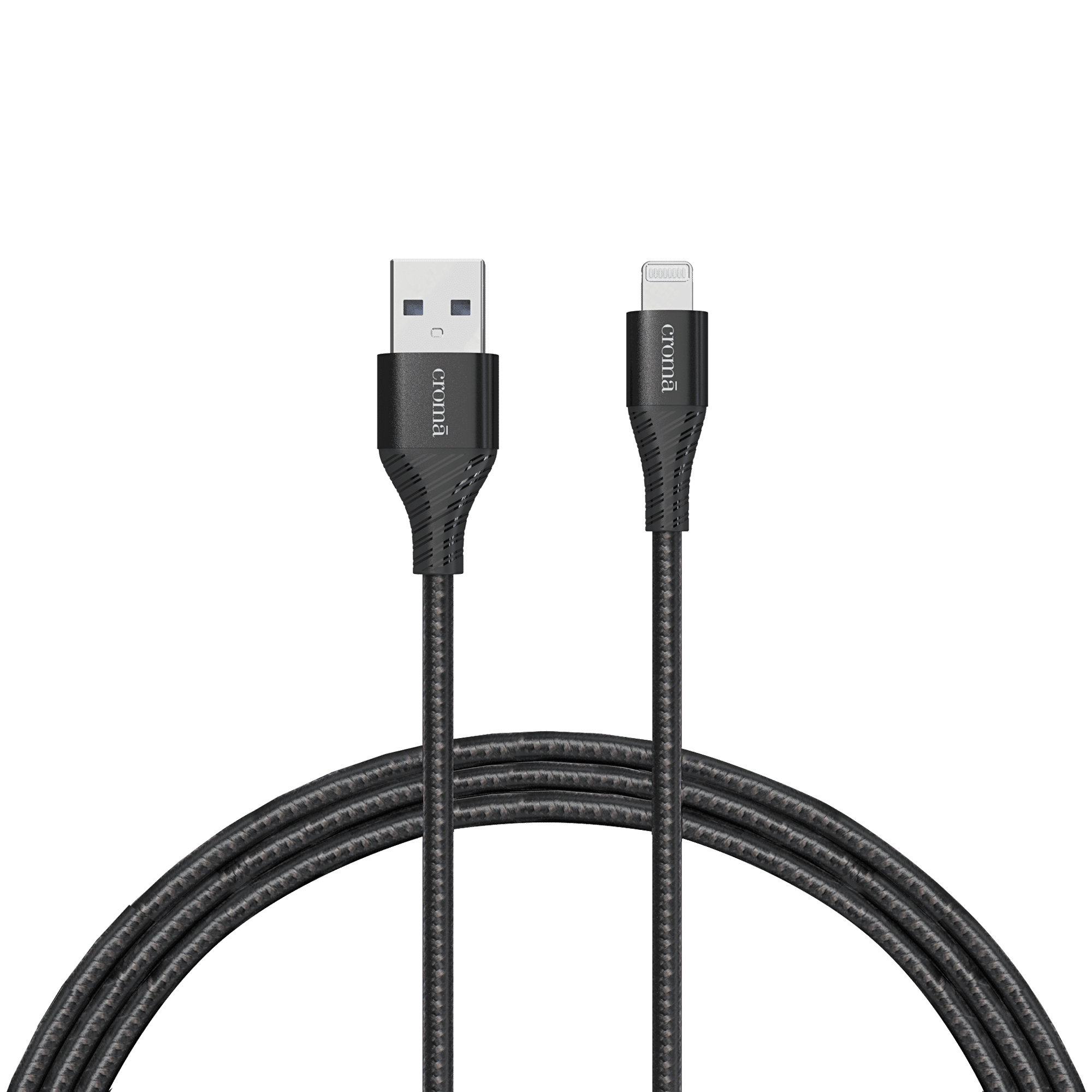 Croma Type A to Lightning 3.9 Feet (1.2M) Cable (Apple Certified, Black)