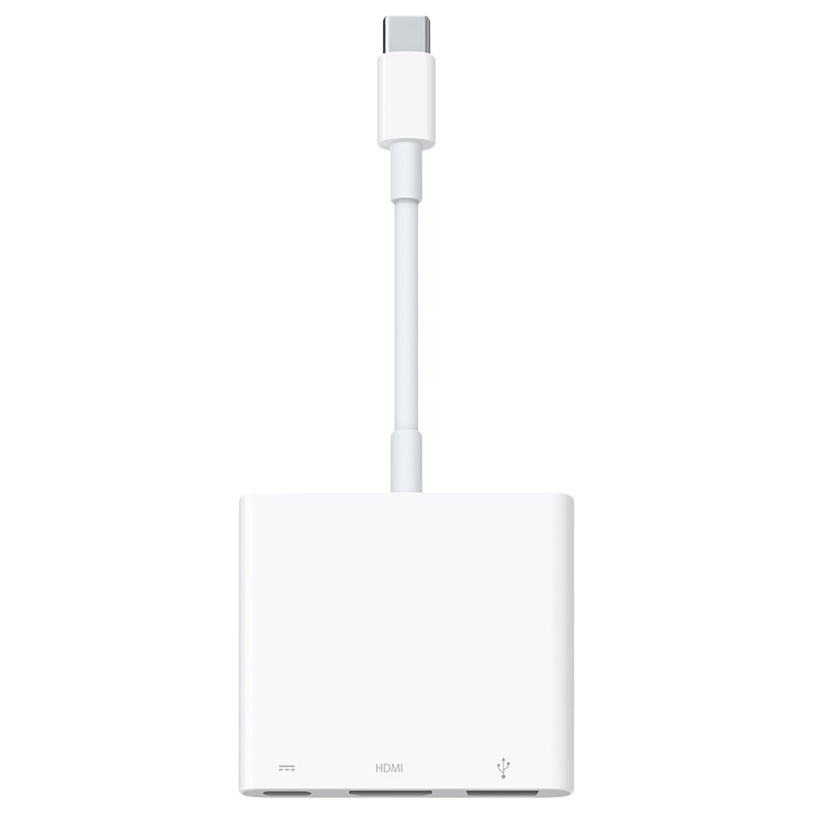 Apple USB 3.0 Type C to USB Type C, HDMI, USB 2.0 Type A Multiport Adapter (5 Gbps Data Transfer Rate, White)