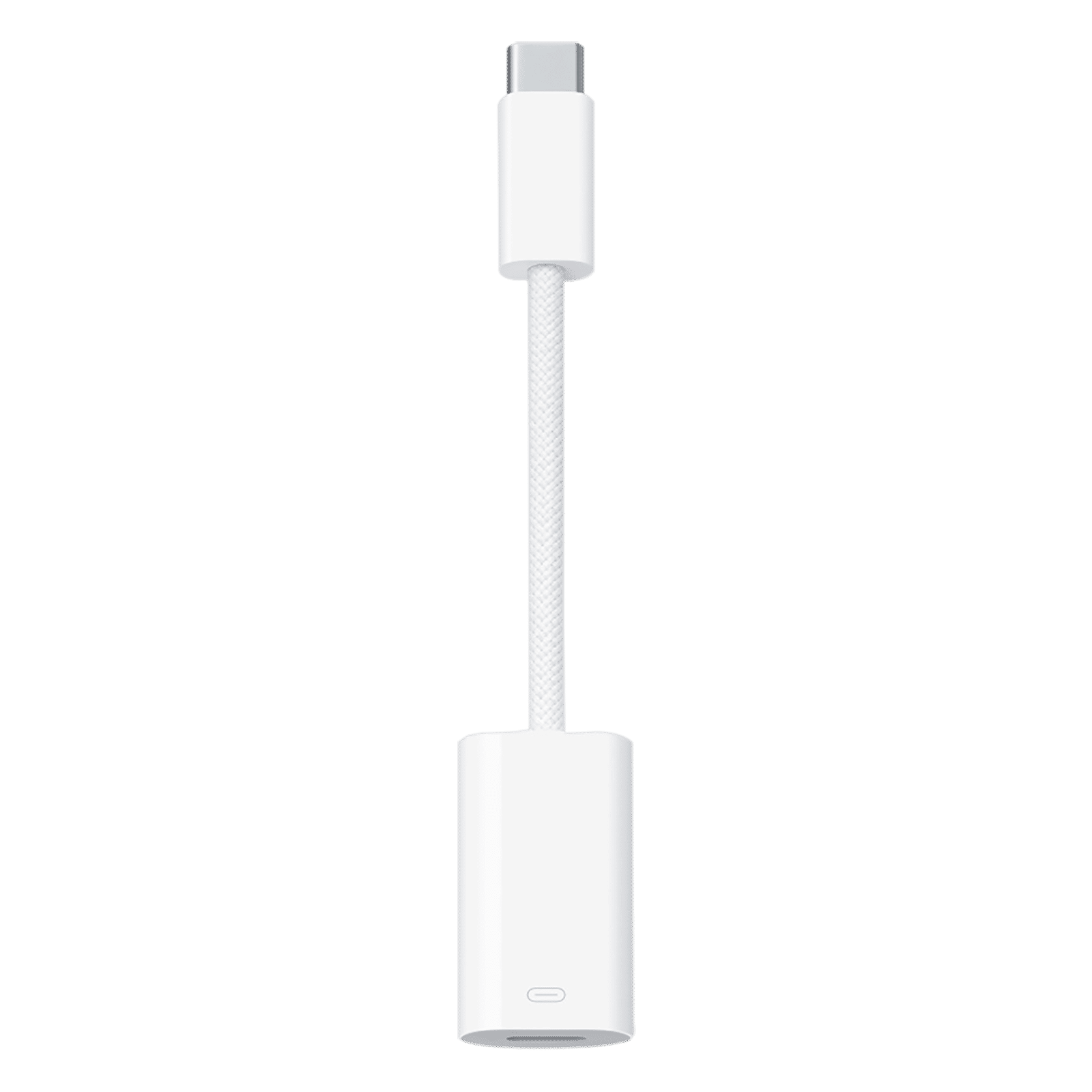 Apple Type C to Lightning Adapter (Durable Braided, White)