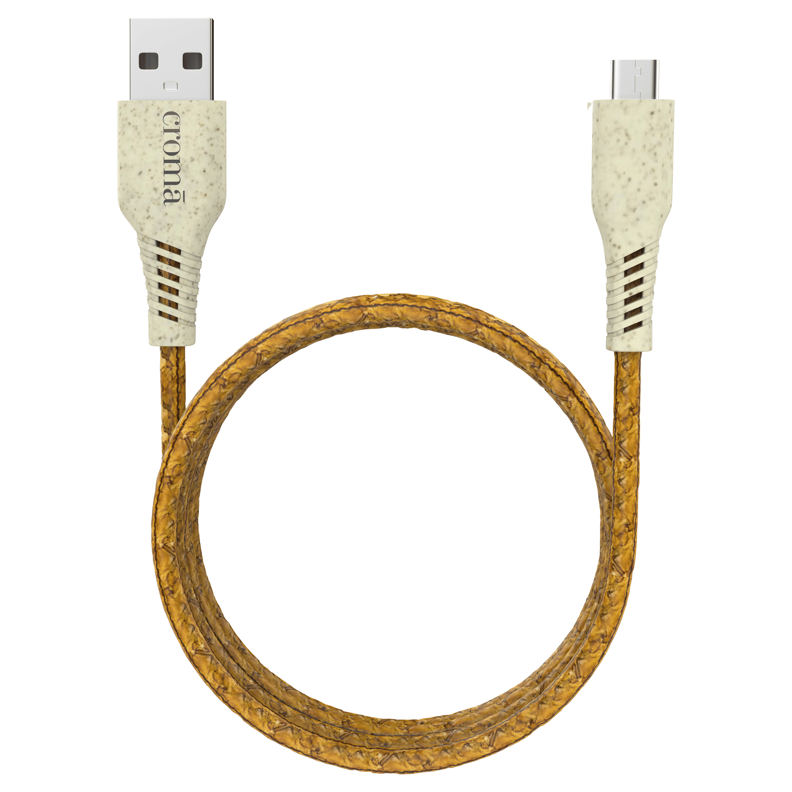 Croma Eco Type A to Type C 3.9 Feet (1.2M) Cable (Bio-degradable Material, Brown)