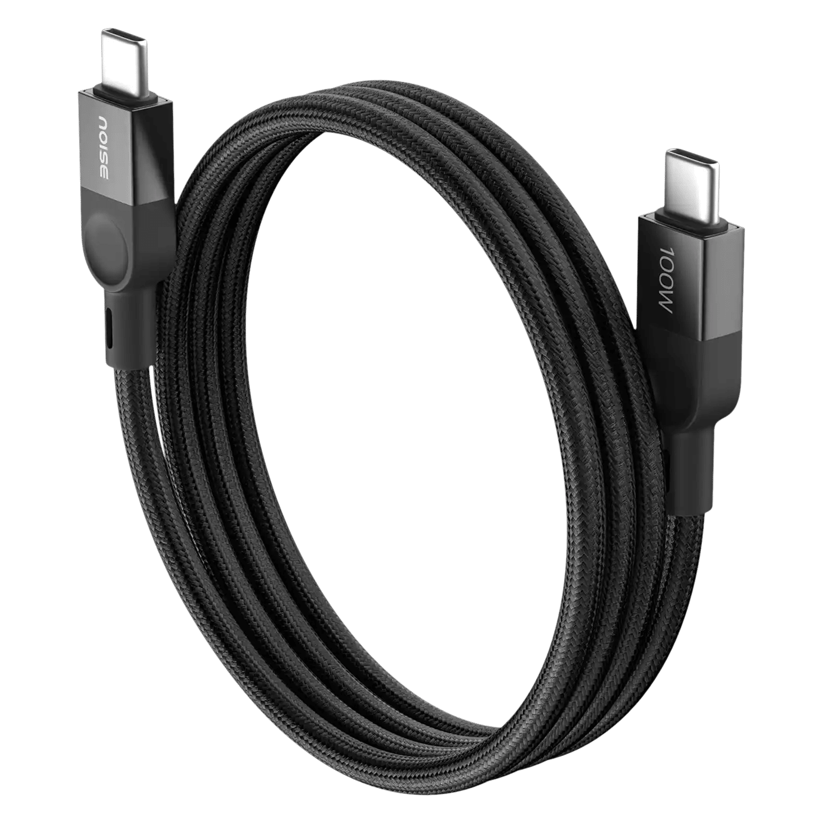 noise Power Type C to Type C 3.2 Feet (1M) Cable (Nylon Braided, Black)