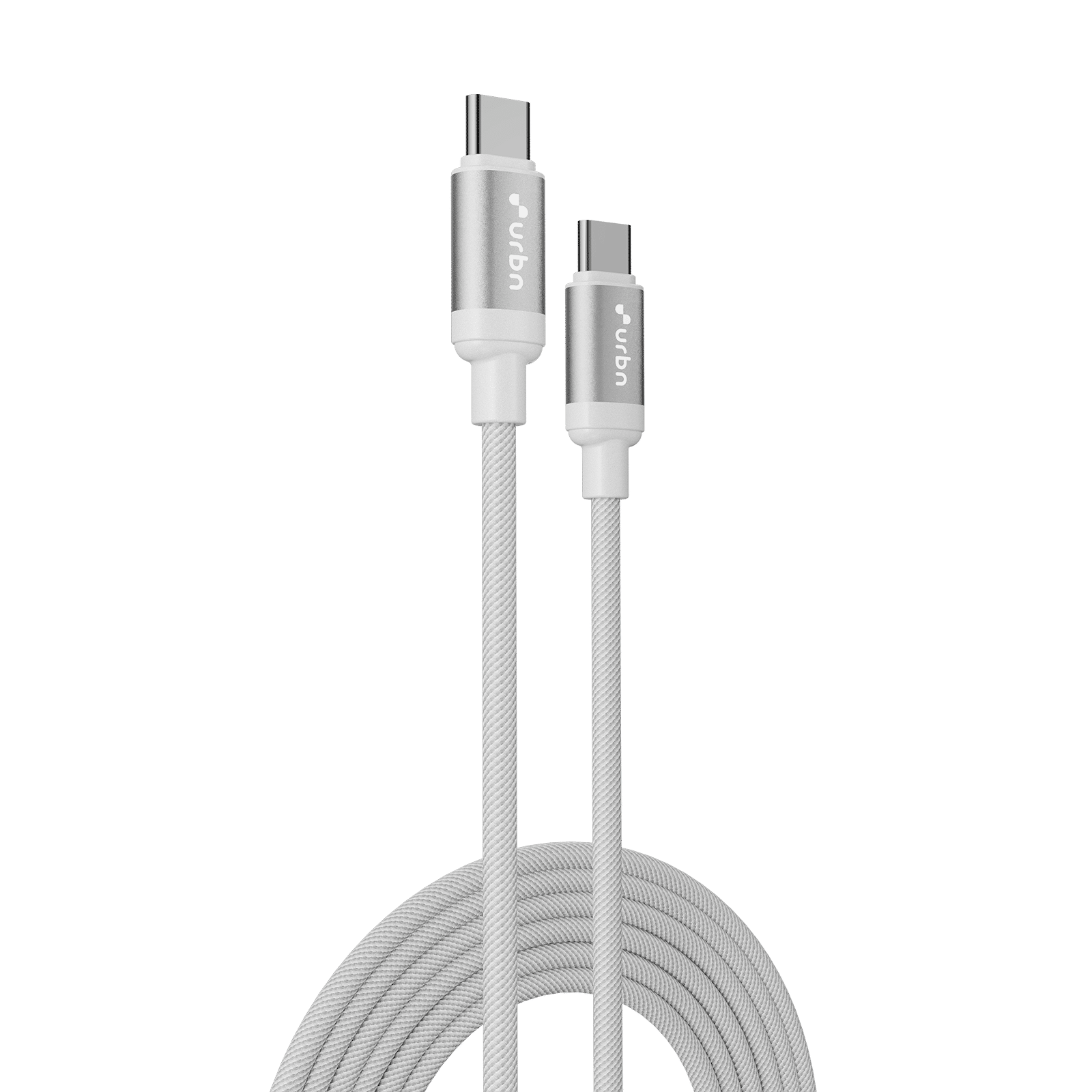 urbn UPC261 Type C to Type C 3.9 Feet (1.2M) Cable (65W Super Fast Charging, White)