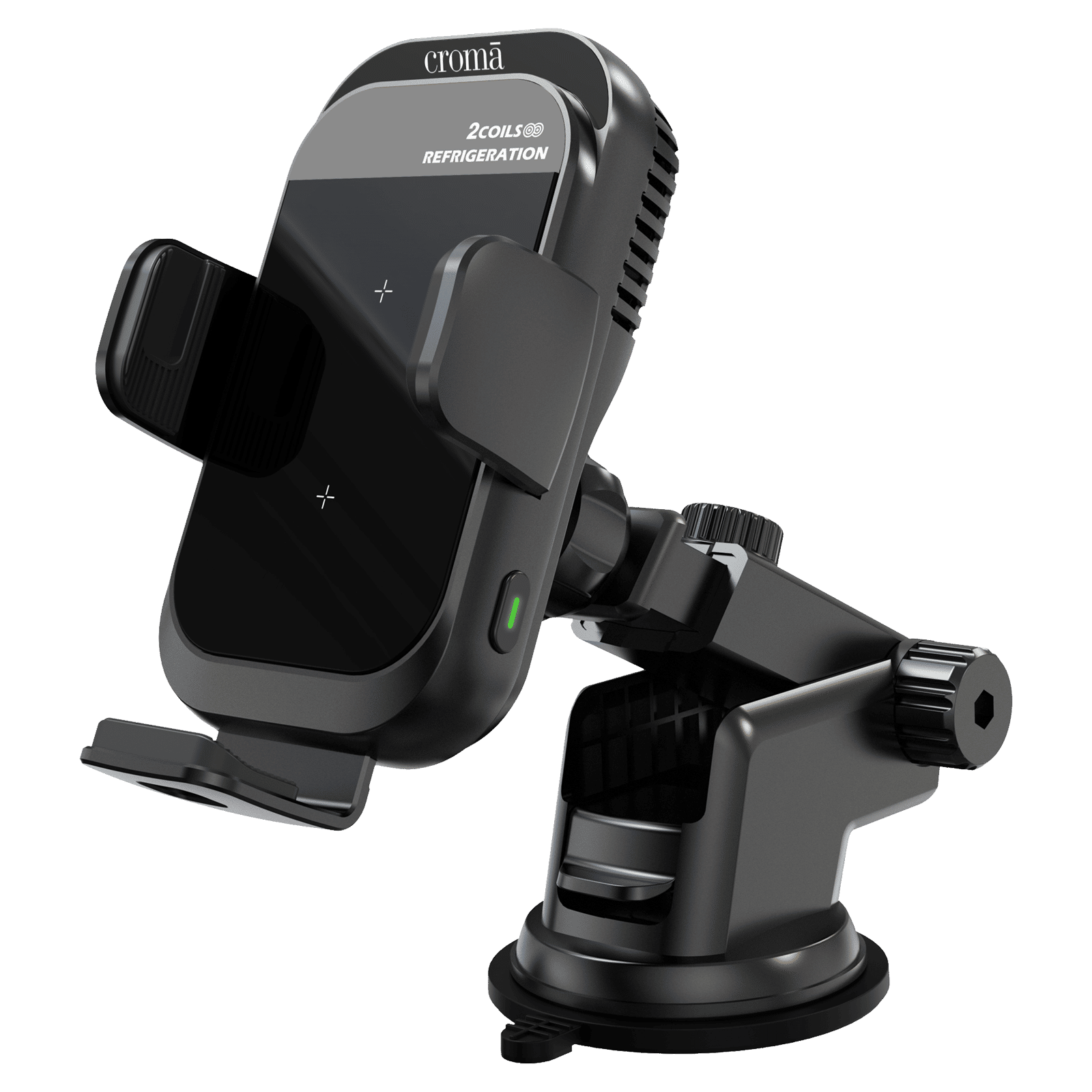 Croma 15 Watts Wireless Car Mobile Charger (FOD Technology, Black)