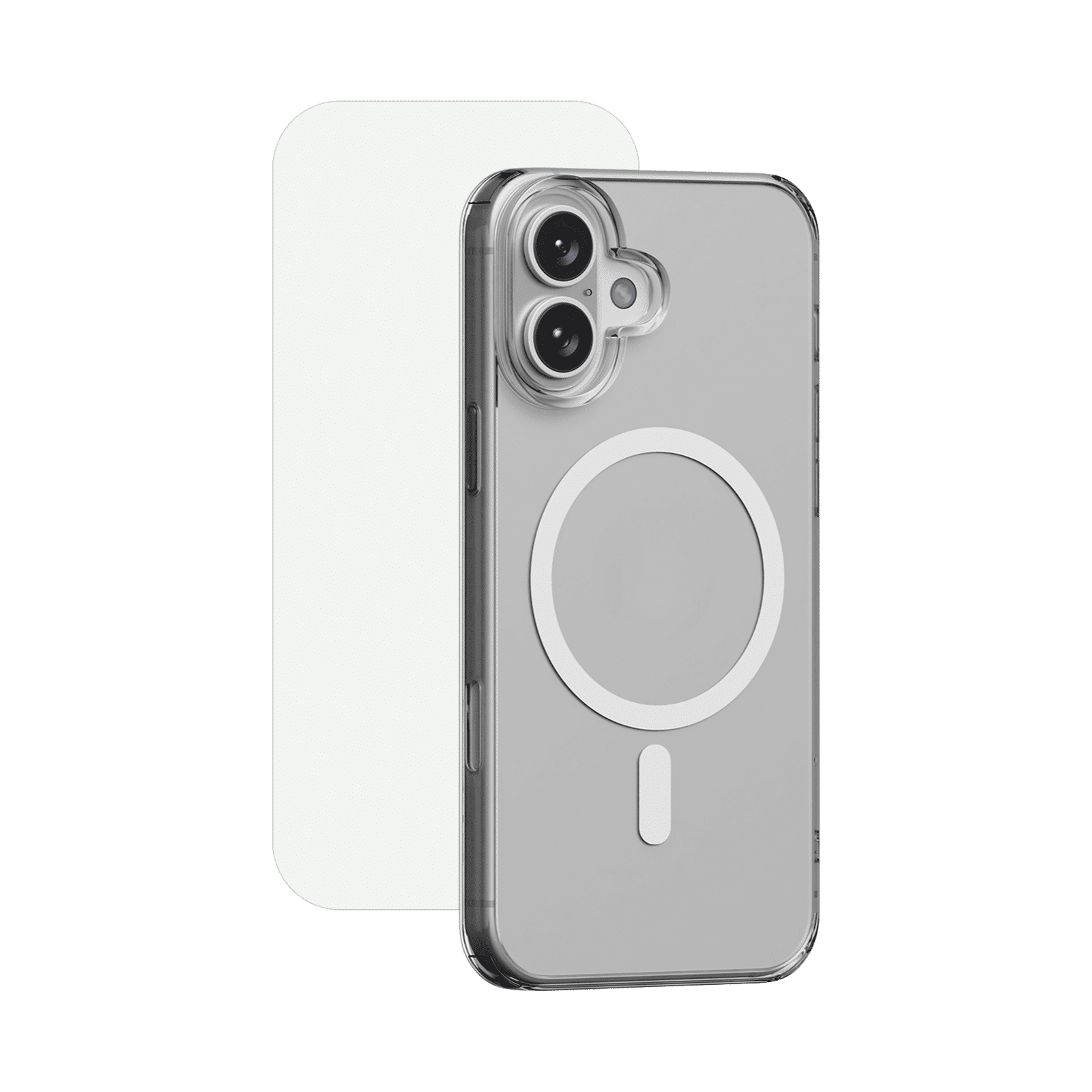 HYPHEN DURO Tempered Glass & TPU Back Cover Combo for Apple iPhone 16 (Shock Absorbent, Clear)