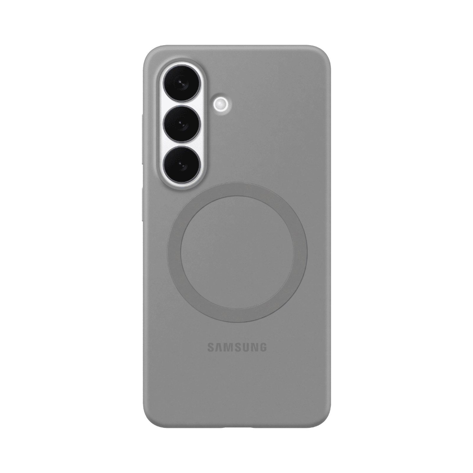 Samsung Soft Silicone Back Cover for Galaxy S26 (Built-in Magnets, Grey)