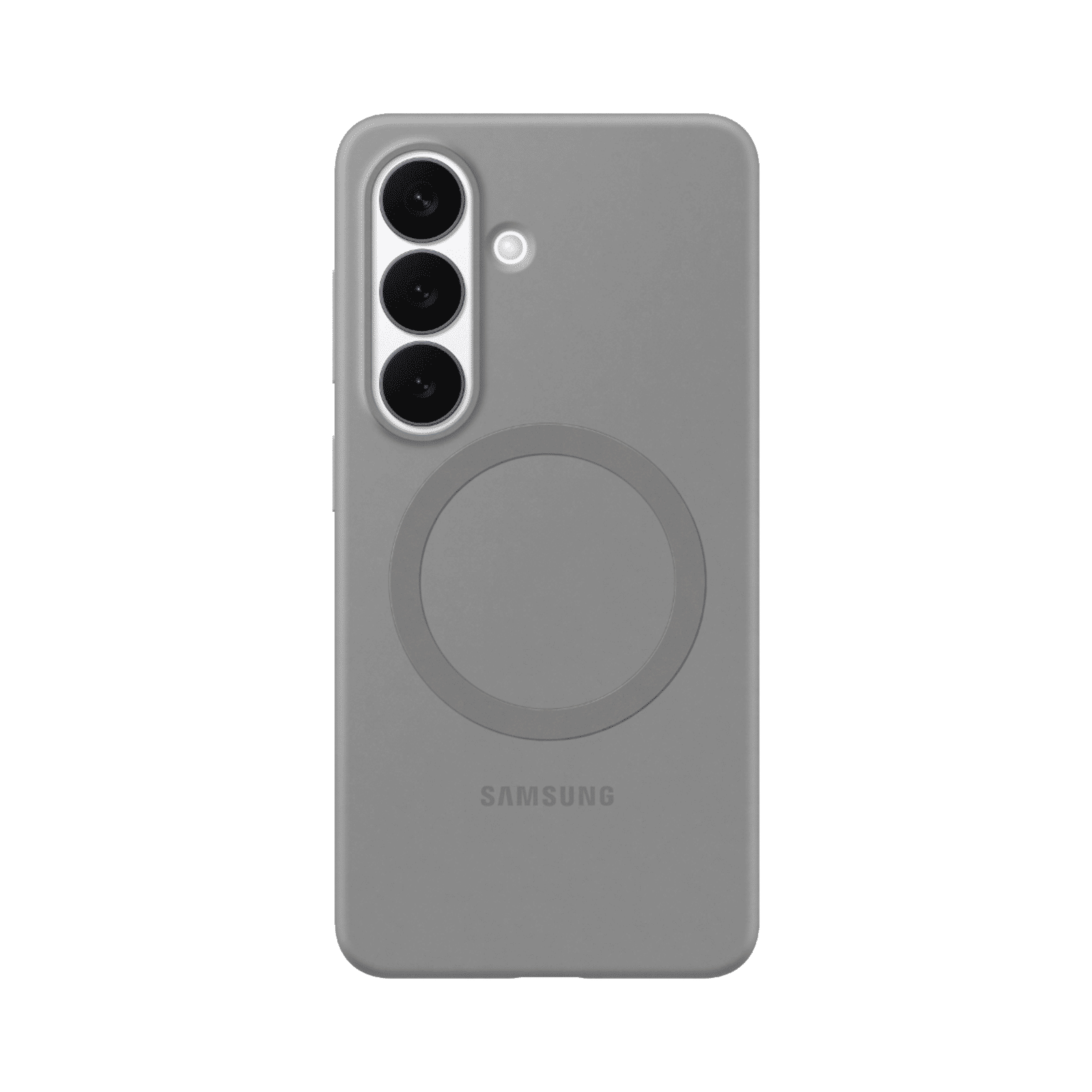 Samsung Silicone Back Cover for Galaxy S26 Ultra (Built-in Magnets, Grey)