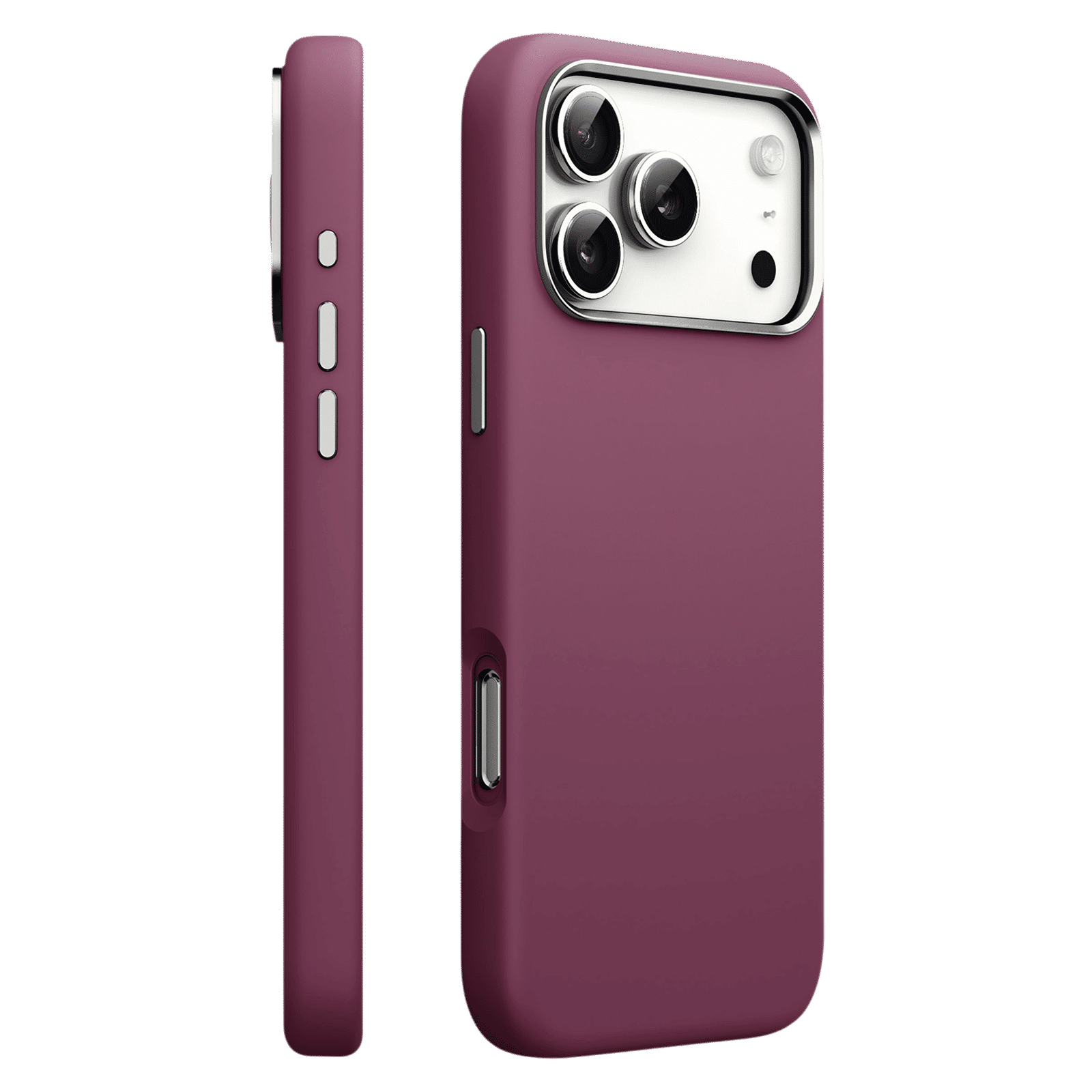 VAKU LUXOS Magpro Soft Silicon Back Cover for Apple iPhone 18 Pro Max (MagSafe Compatible, Dark Cherry)