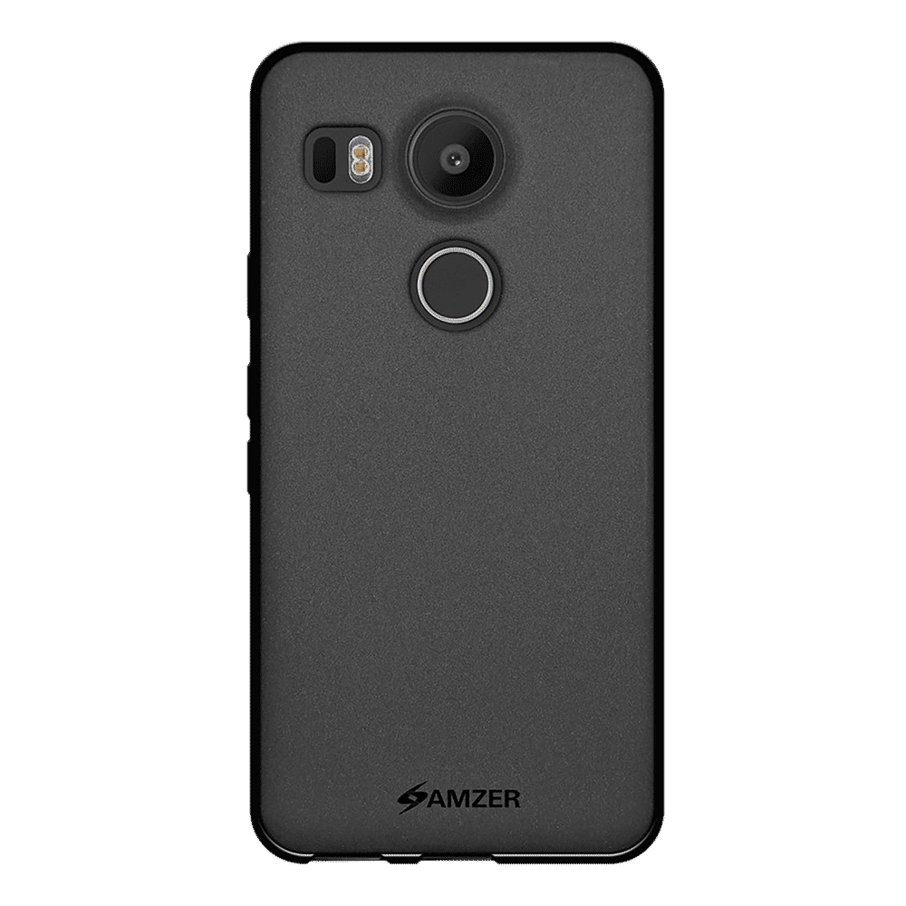AMZER AMZ98037 Soft TPU Back Cover for LG Nexus 5X (Wear And Tear Protection, Black)