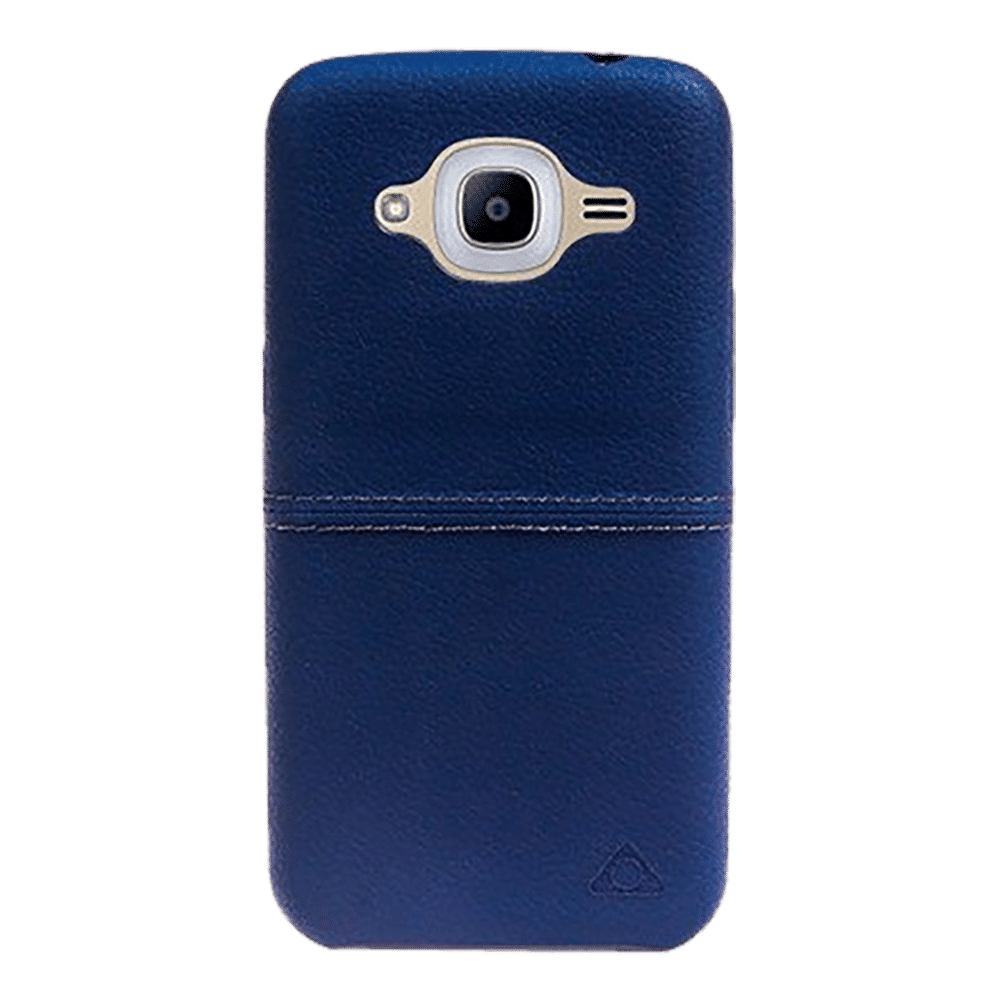 stuffcool Aristo Leather Back Cover for Samsung Galaxy J2 (Camera Protection, Blue)