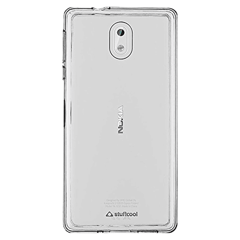 Stuffcool Blendo Hybrid Polycarbonate Back Cover for Nokia 3 (Camera Protection, Transparent)