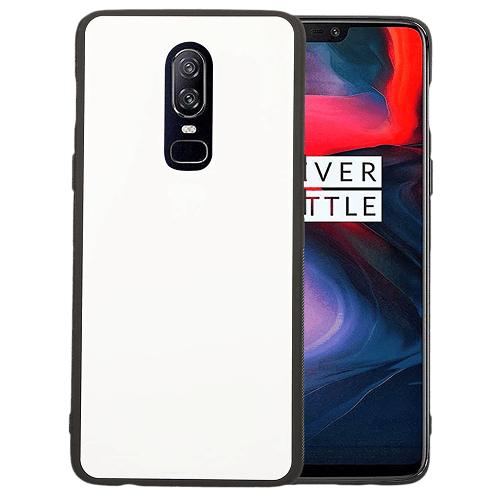 stuffcool Hard Plastic Back Cover for OnePlus 6 (Camera Protection, White)