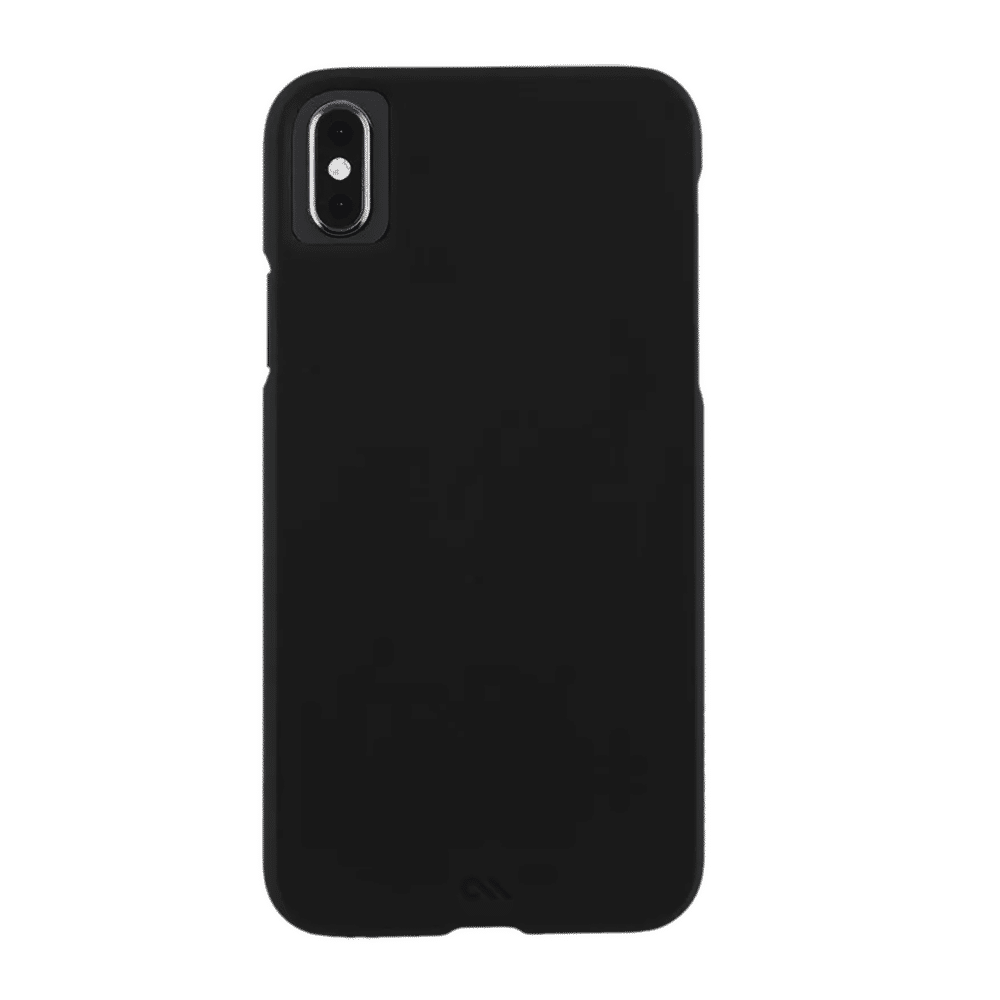 Case-Mate Premium Leather Back Cover for Apple iPhone XS Max (Wireless Charging Support, Black)