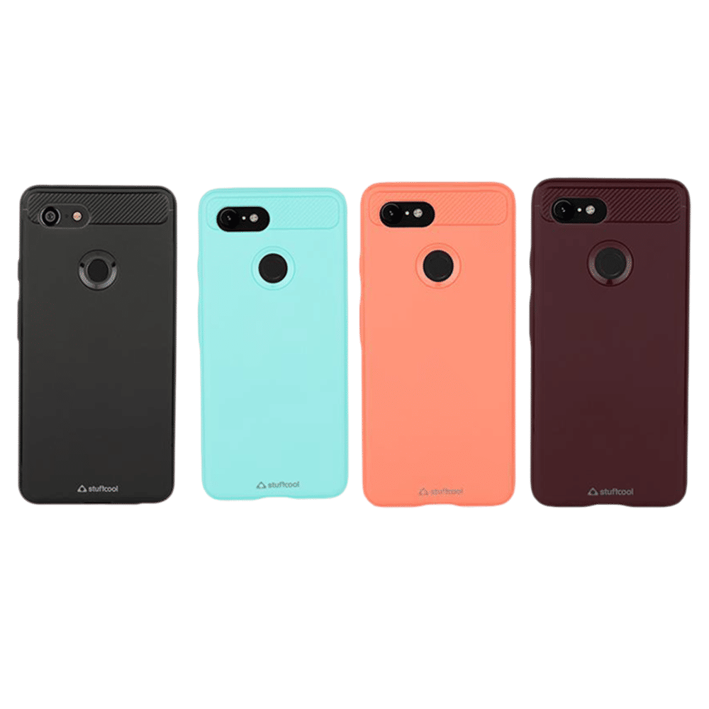 stuffcool Armour Plastic Back Cover for Google Pixel 3 XL (Camera Protection, Black)