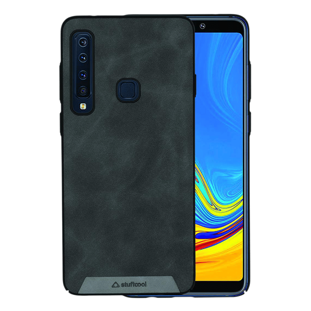 stuffcool Rego PU Leather Back Cover for Samsung Galaxy A9 2018 (Camera Protection, Black)