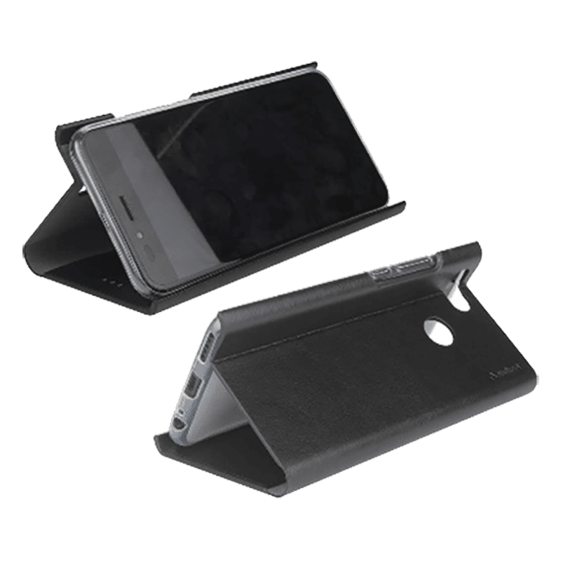 stuffcool FLPTSGA20S Leather Flip Cover for Samsung Galaxy A20s ( Easy Access To Ports, Black)