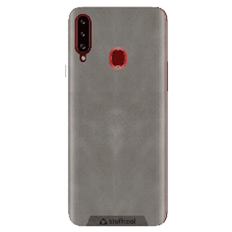 stuffcool Leather Soft Back Cover SAMSUNG Galaxy A20s (Bumper & Shock Protection, Grey)