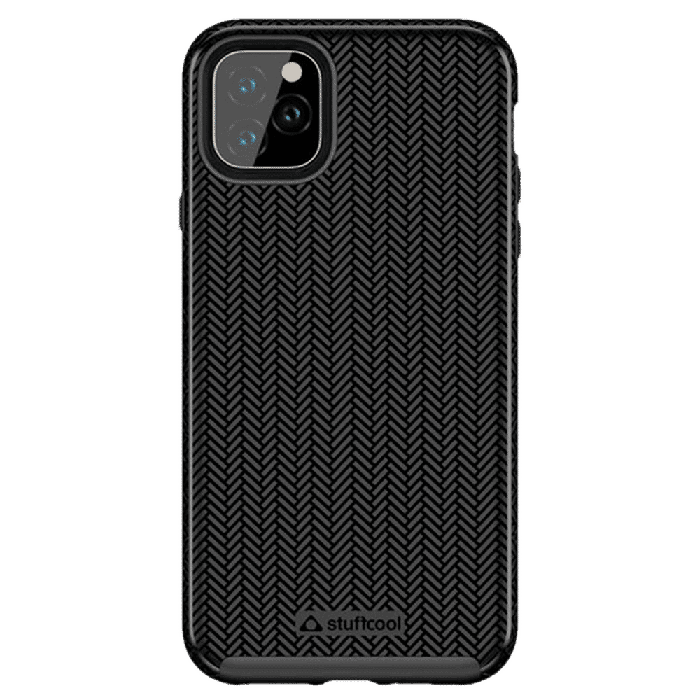 stuffcool Pine Hard Polycarbonate Back Cover for Apple iPhone 11 (Camera Protection, Black)