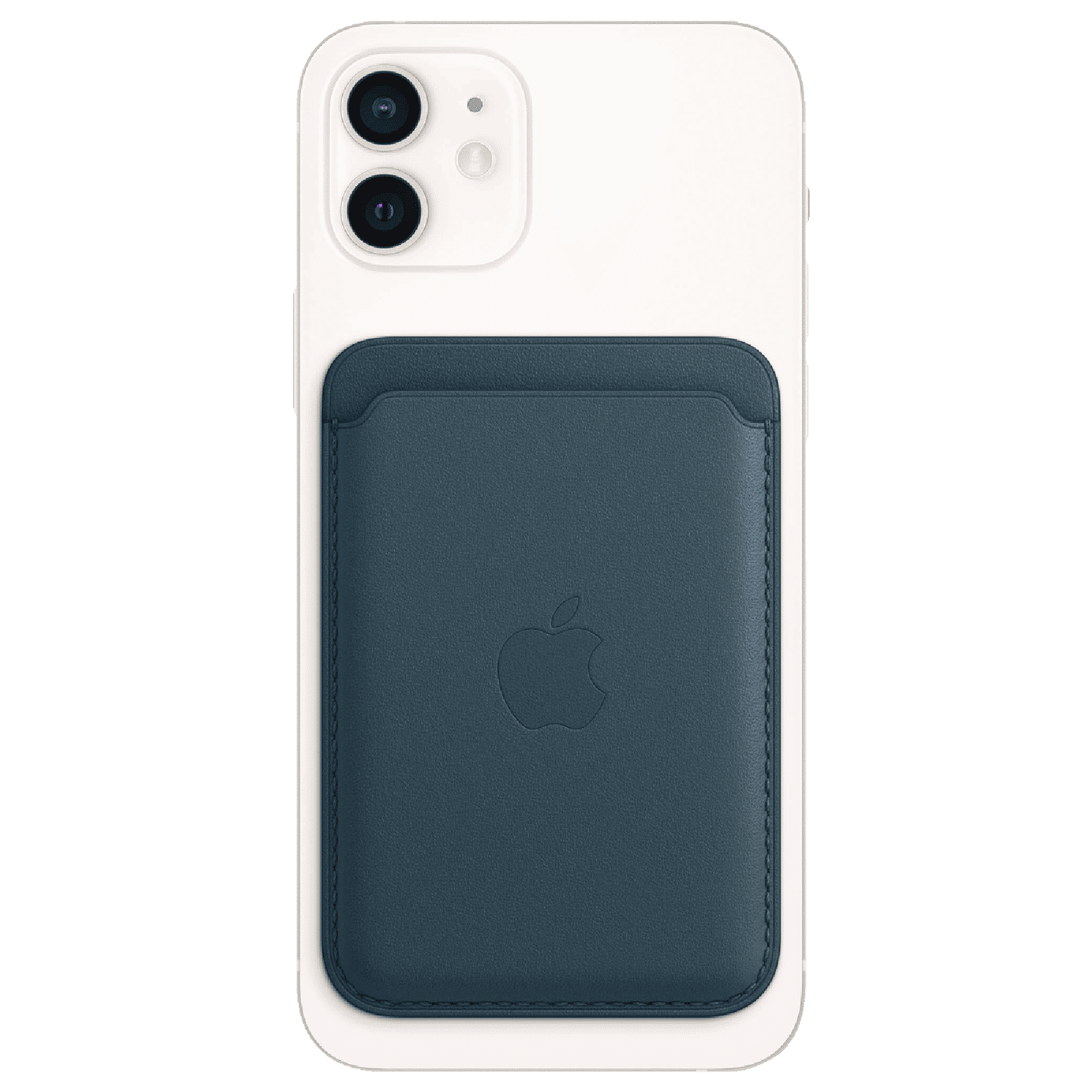 Apple MagSafe Leather Wallet for iPhone 12, 12 Pro Max, 12 Pro, 12 Mini  (Strong Built-in Magnets, Baltic Blue)