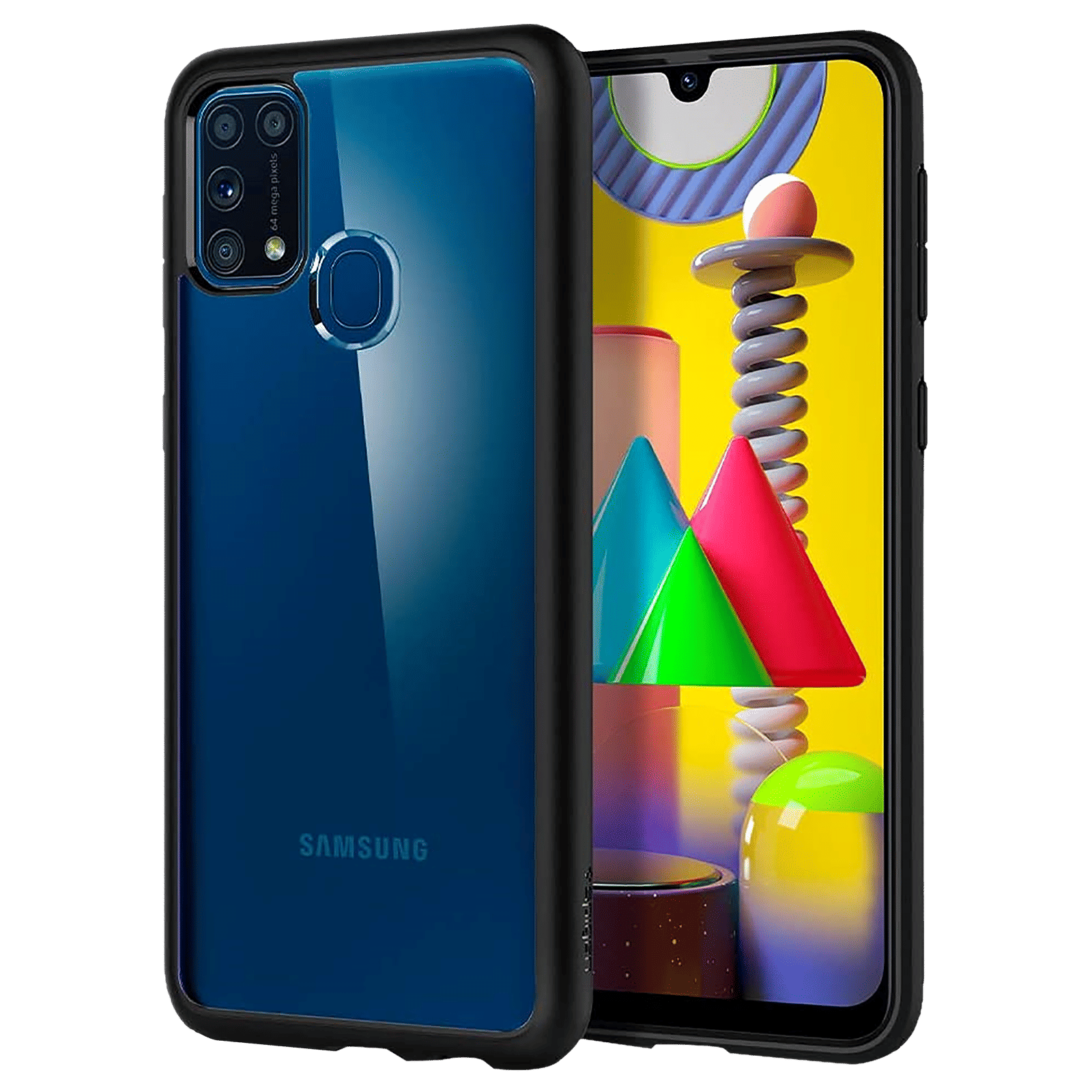 spigen Ultra Hybrid Polycarbonate TPU Back Cover for SAMSUNG Galaxy M31  (Air Cushion Technology, Matte Black)