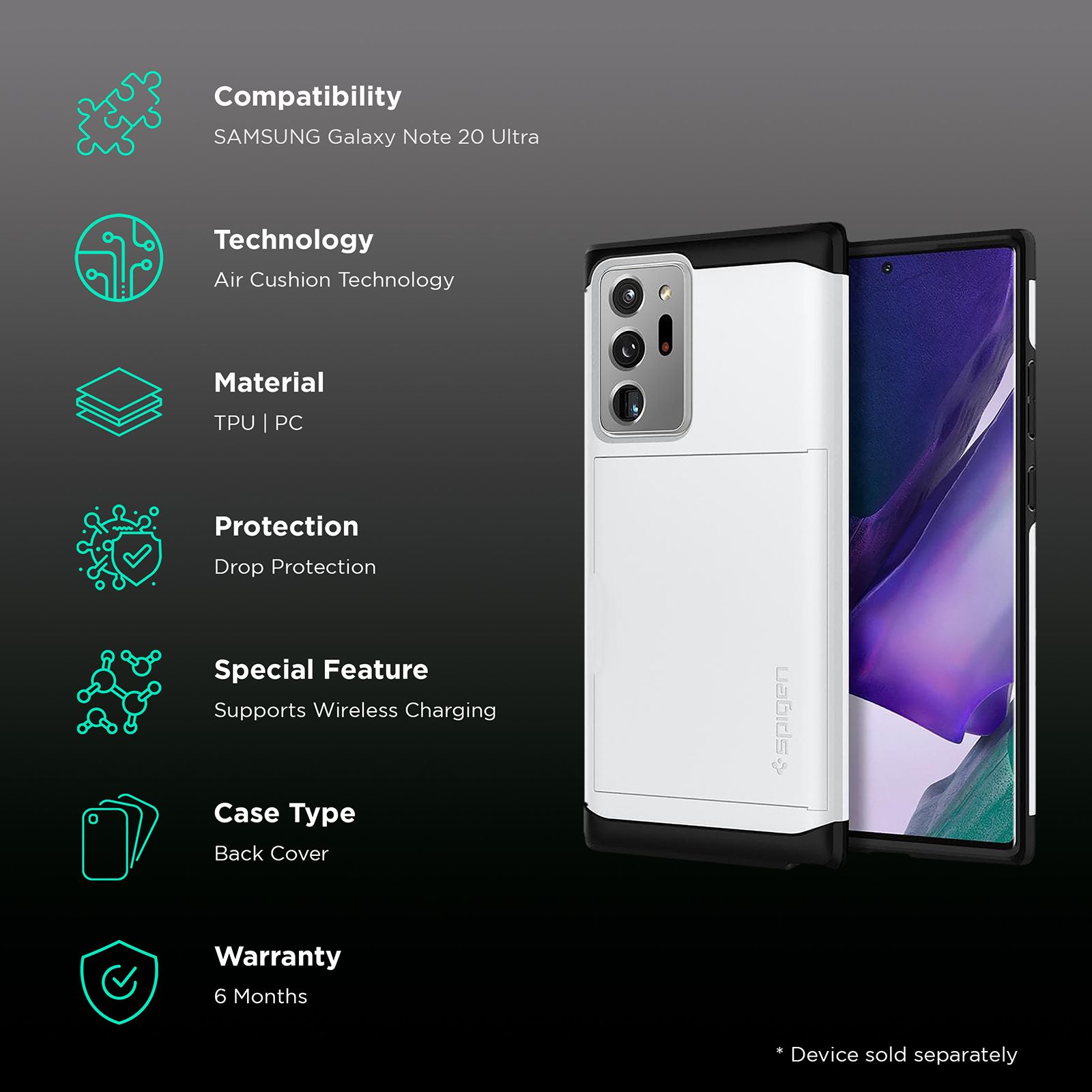 Buy spigen Slim Armor CS TPU Polycarbonate Back Cover for