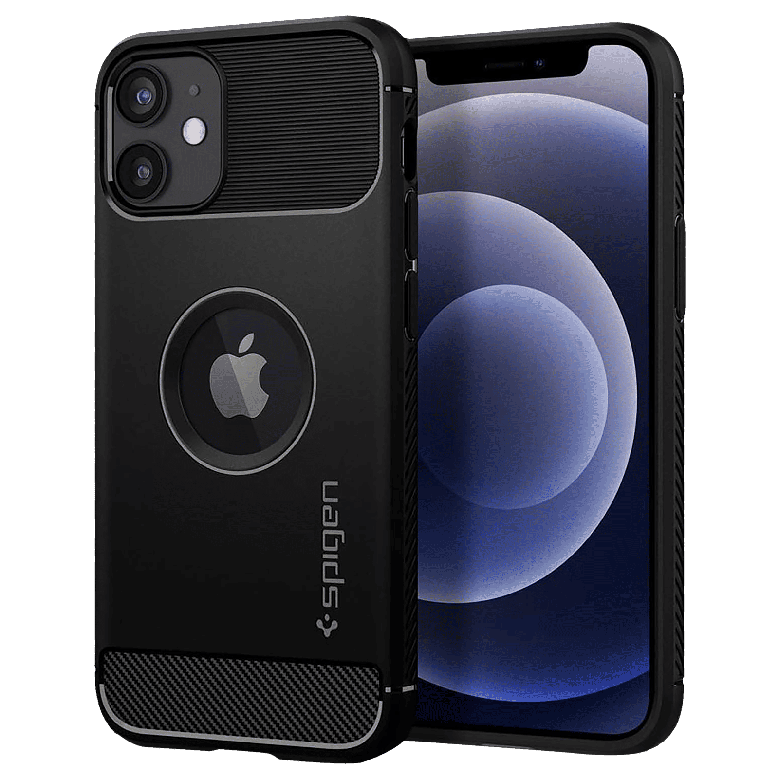 Buy spigen Rugged Armor TPU Back Cover for Apple iPhone 12 Mini