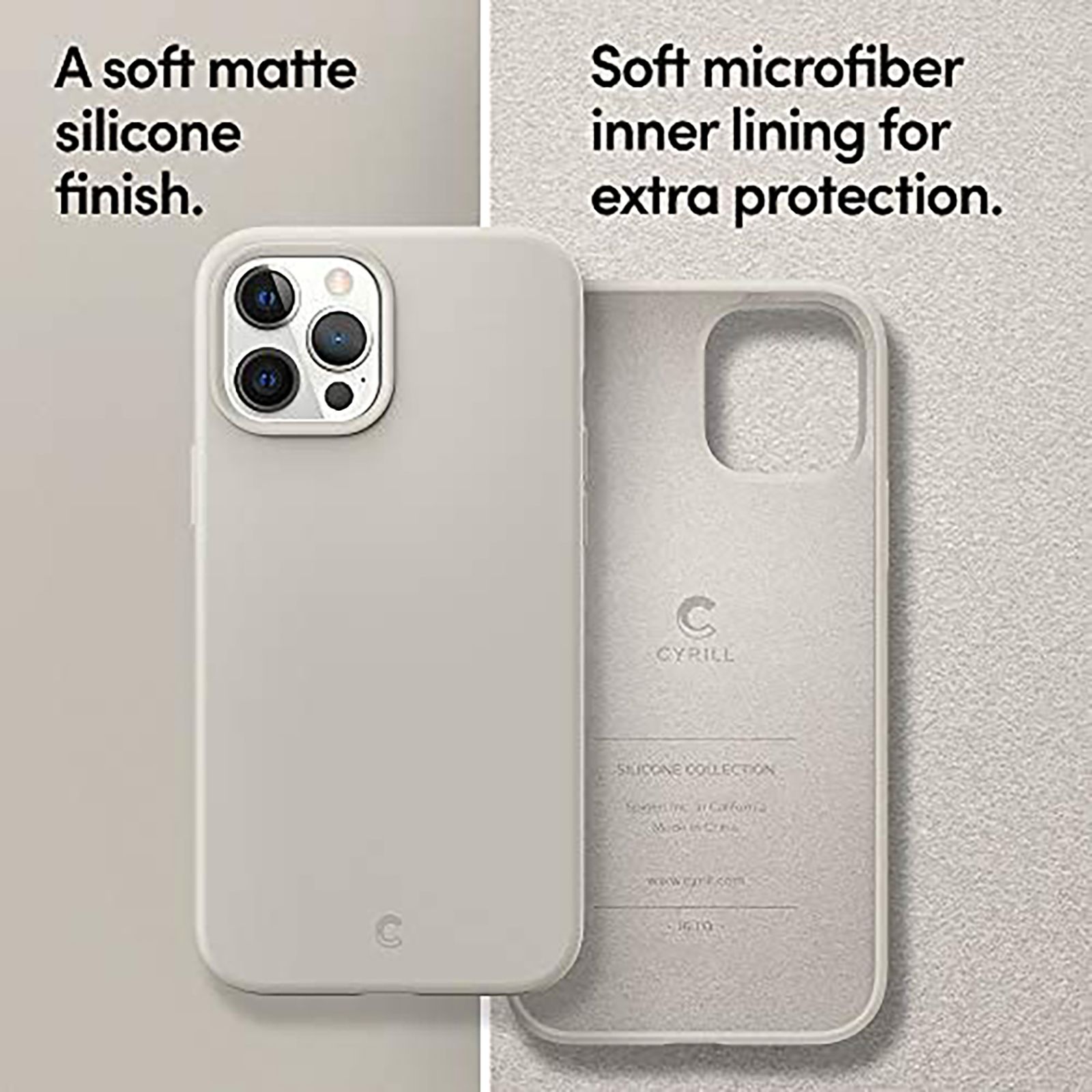 spigen Soft Silicone Back Cover for Apple iPhone 12, 12 Pro (Wireless  Charging Compatible, Stone) - Main Image