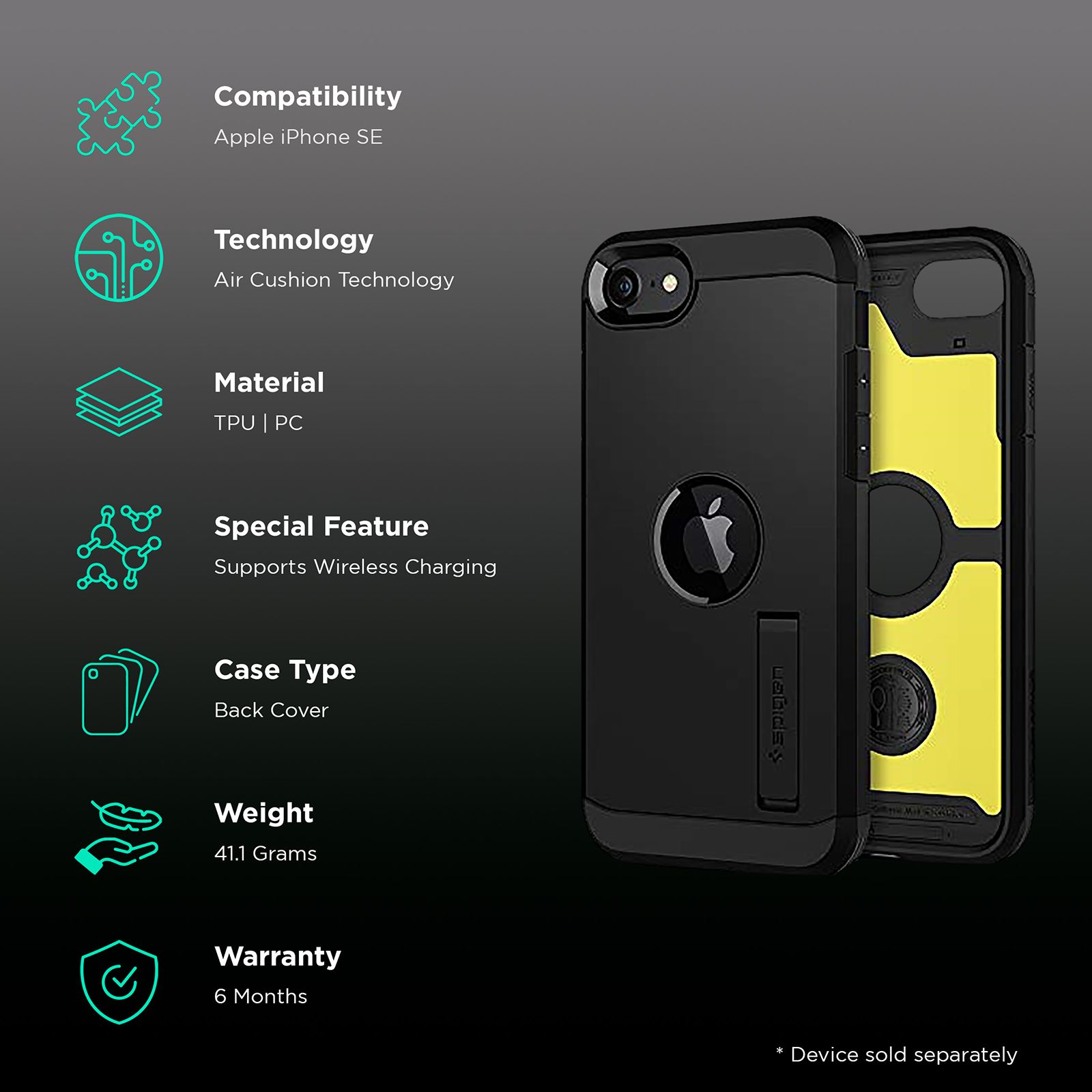 Spigen Cases Spigen Tough Armor Iphone Se Spigen Tough Armor TPU