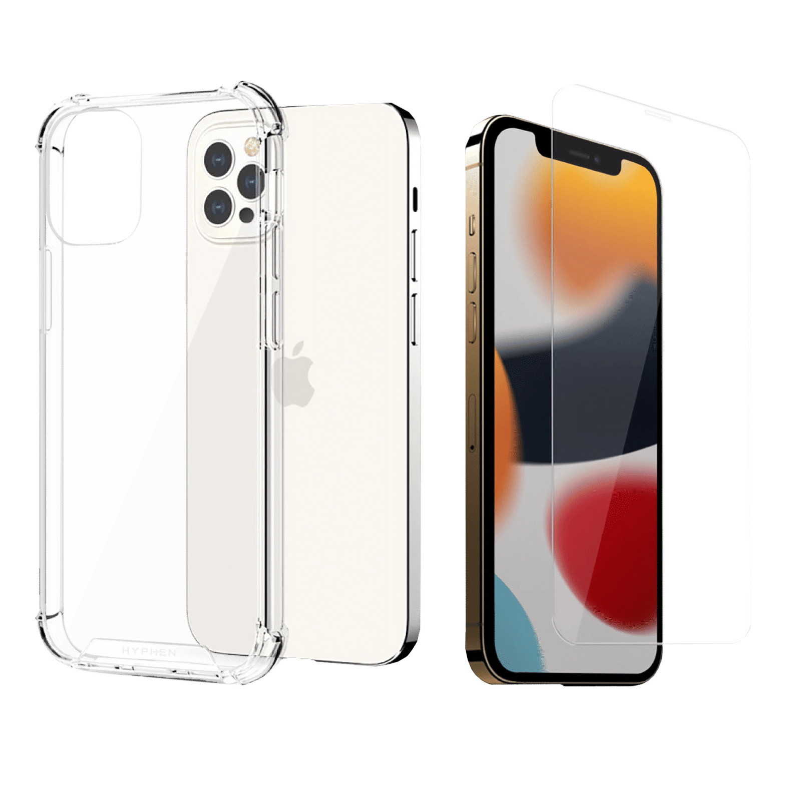 Hyphen DURO Screen Protector & TPU Back Cover Combo for Apple iPhone 13 Pro Max (Supports Wireless Charging, Clear)-picture-9