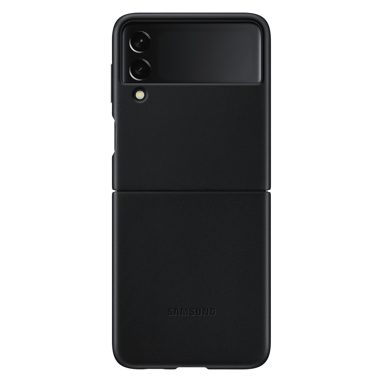 SAMSUNG Soft Leather Back Cover for SAMSUNG Galaxy Z Flip3 5G (Premium Protection, Black)-image-3