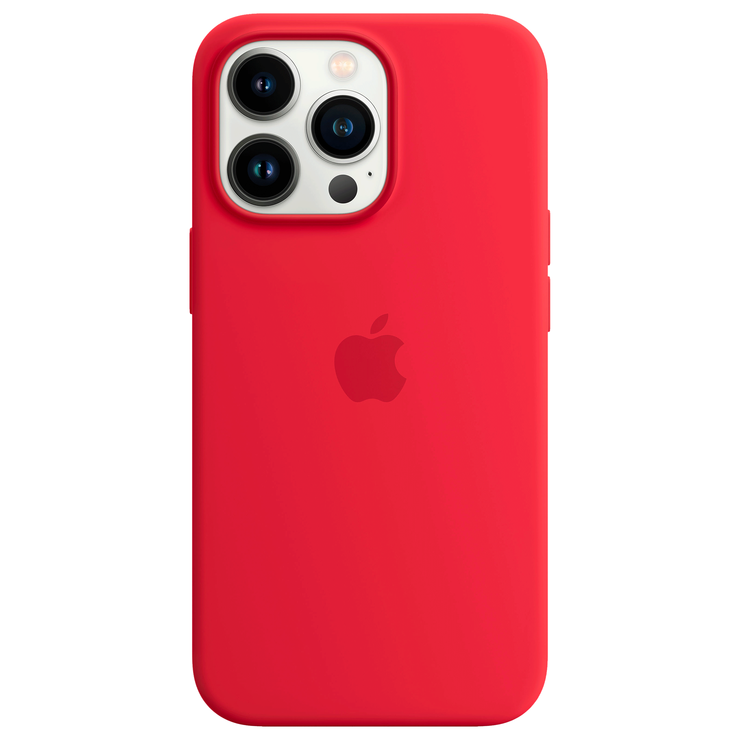 Apple Soft Silicone Back Cover for Apple iPhone 13 Pro Max (Supports Wireless Charging, (Product) Red)