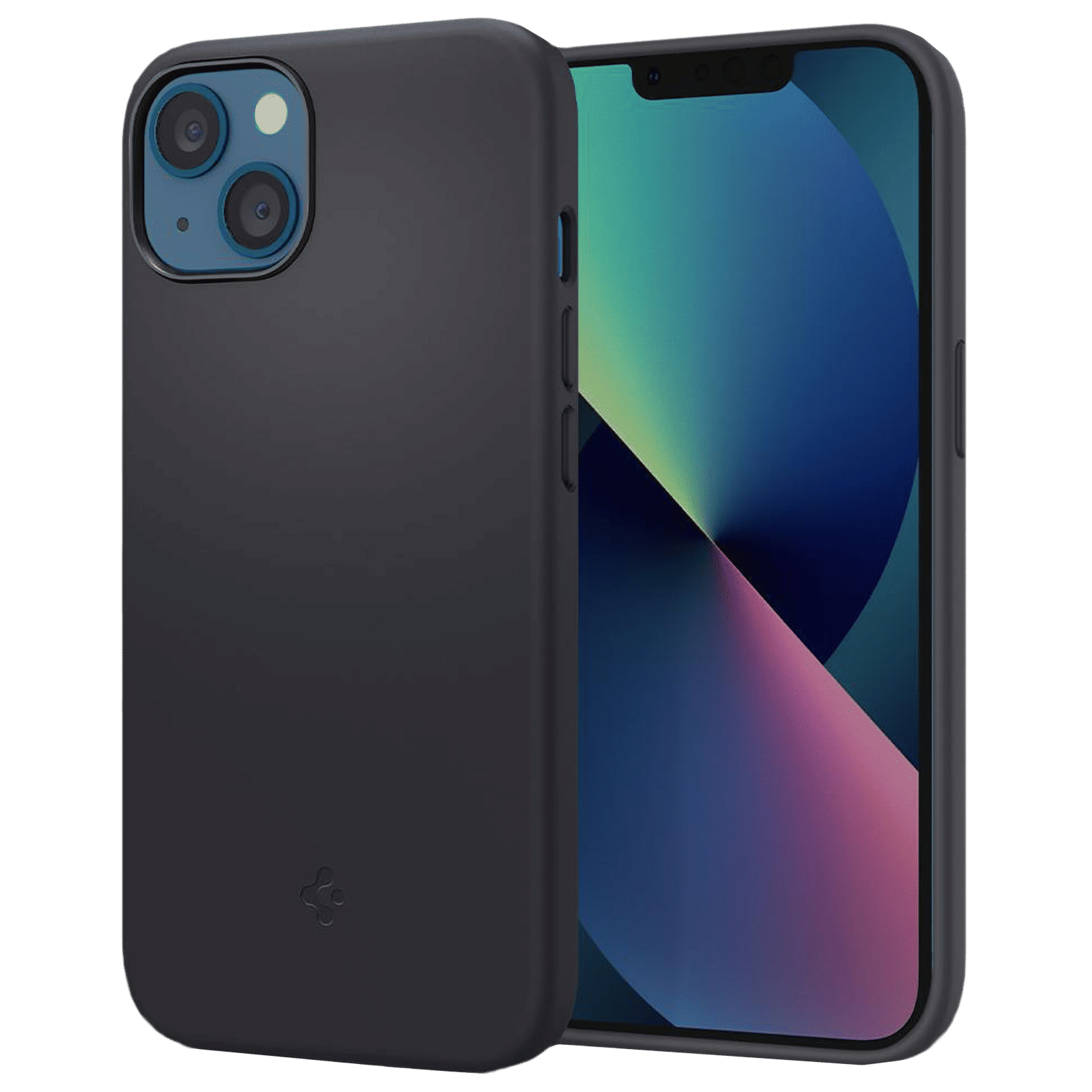 spigen Silicone Fit Soft Silicone Back Cover for Apple iPhone 13 Mini (Air  Cushion Technology, Black)