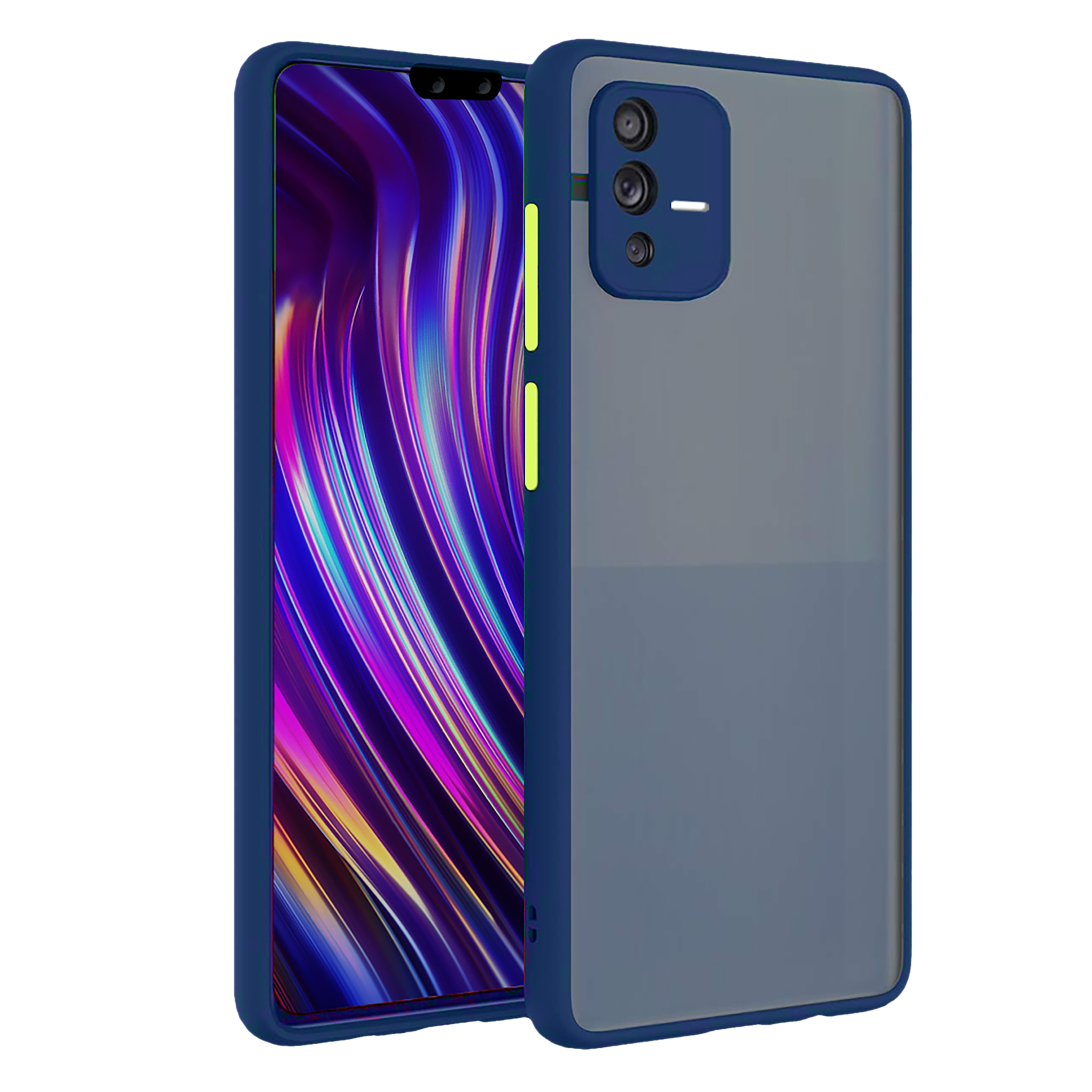 Arrow Duplex Back Cover for vivo V23 Pro (Anti Scratch Design, Blue)