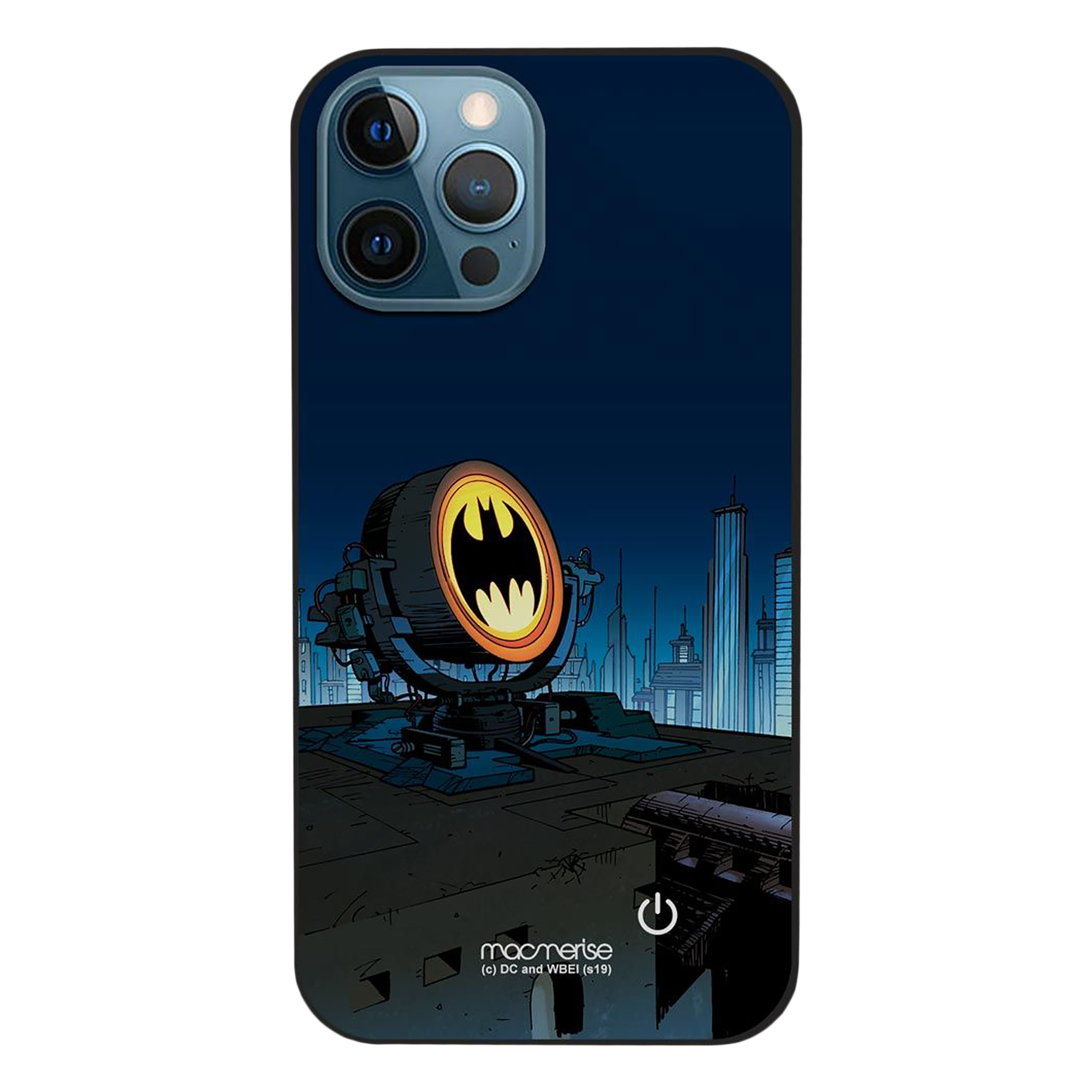 Macmerise Light Up Bat Hard Polycarbonate Back Cover for Apple iPhone 12  Pro Max (Supports Wireless Charging, Multi Color)